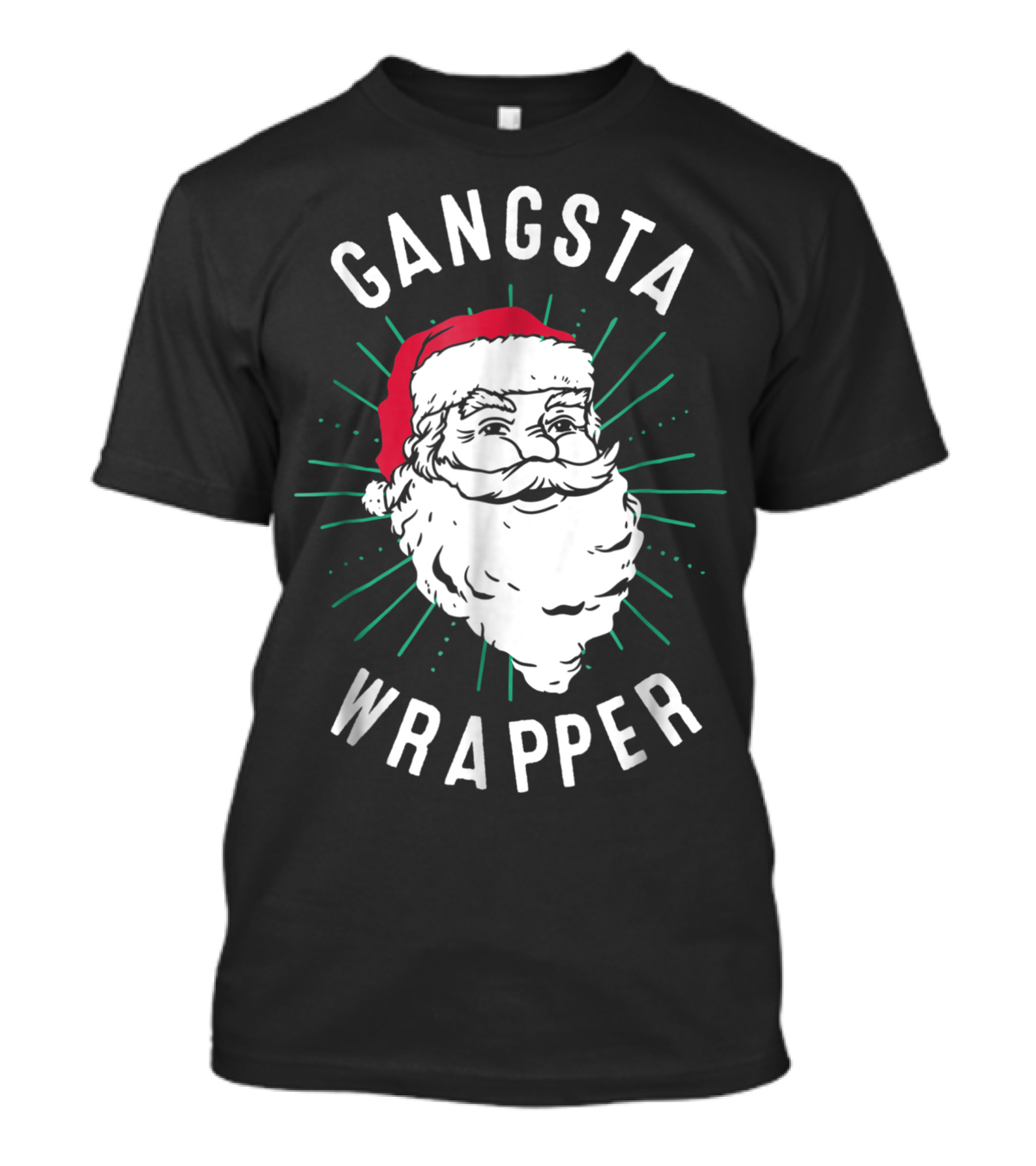 Gangsta Wrapper Santa Christmas Santa Claus Iconic Holiday Humor T-Shirt