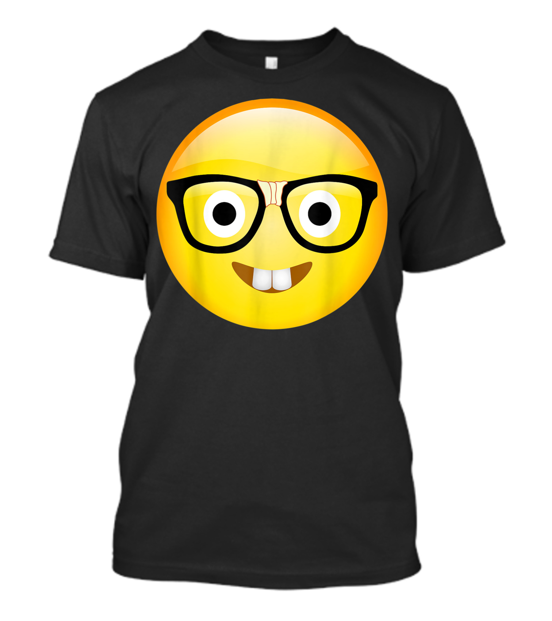 Geek Glasses Emojis Nerd Face Smiley T-Shirt