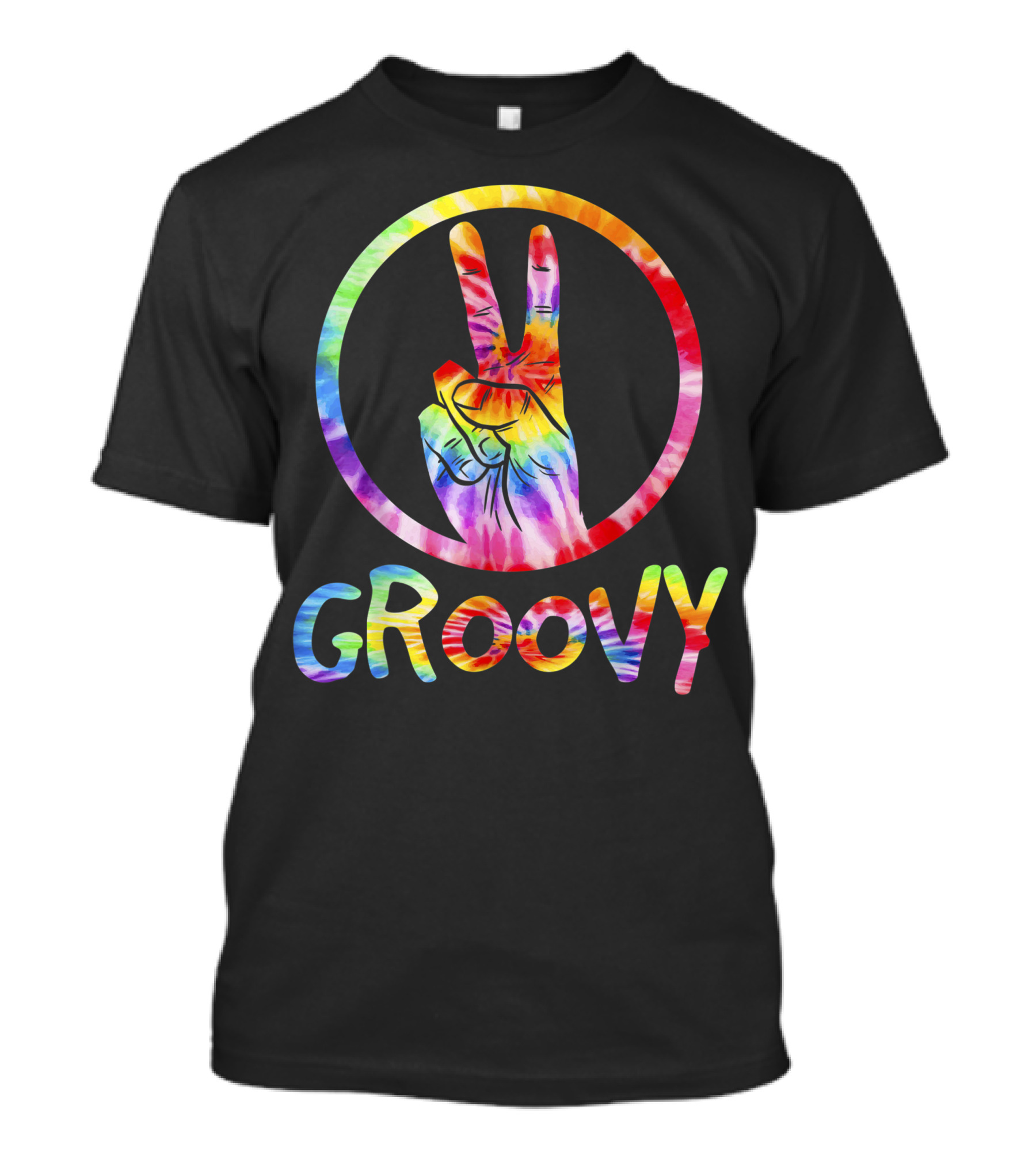 Groovy 70s Tie Dye Peace Sign Vintage 70s T-Shirt