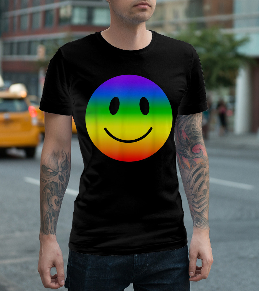 Happy Face Rainbow Hippie T-Shirt