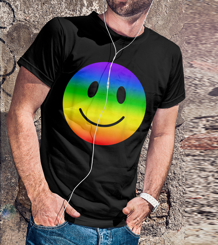 Happy Face Rainbow Hippie T-Shirt
