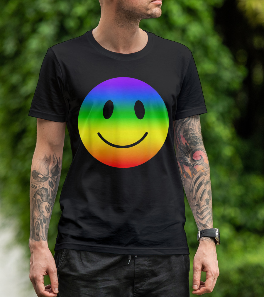 Happy Face Rainbow Hippie T-Shirt