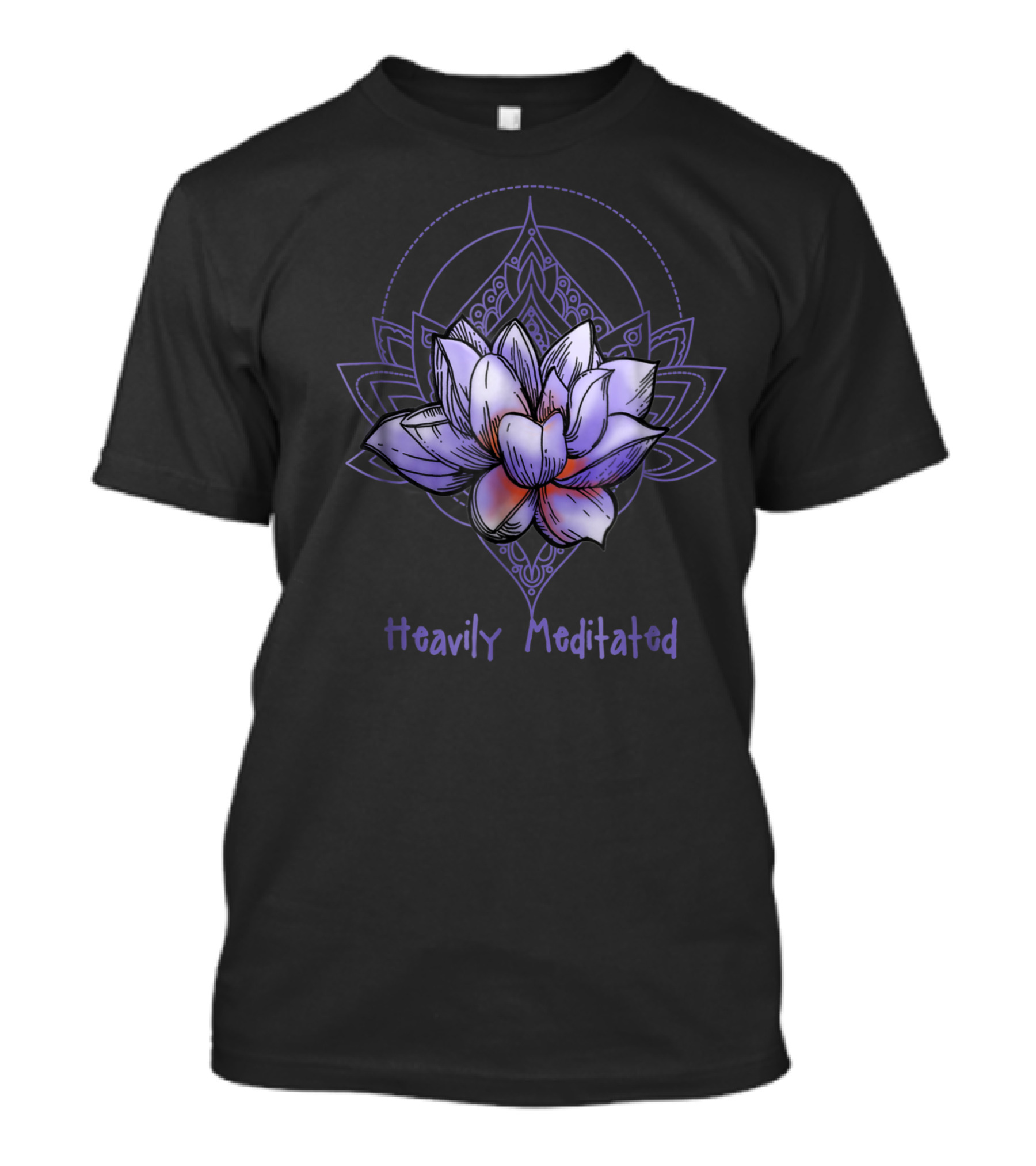 Heavily Meditated Yoga Mindfulness Lotus Mandala T-Shirt