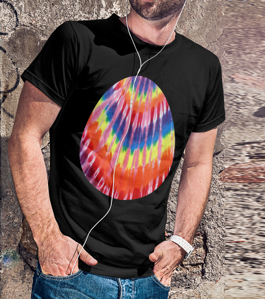 Hippie Easter Tie Dye Easter Egg Pattern Colorful Psychedelic T-Shirt