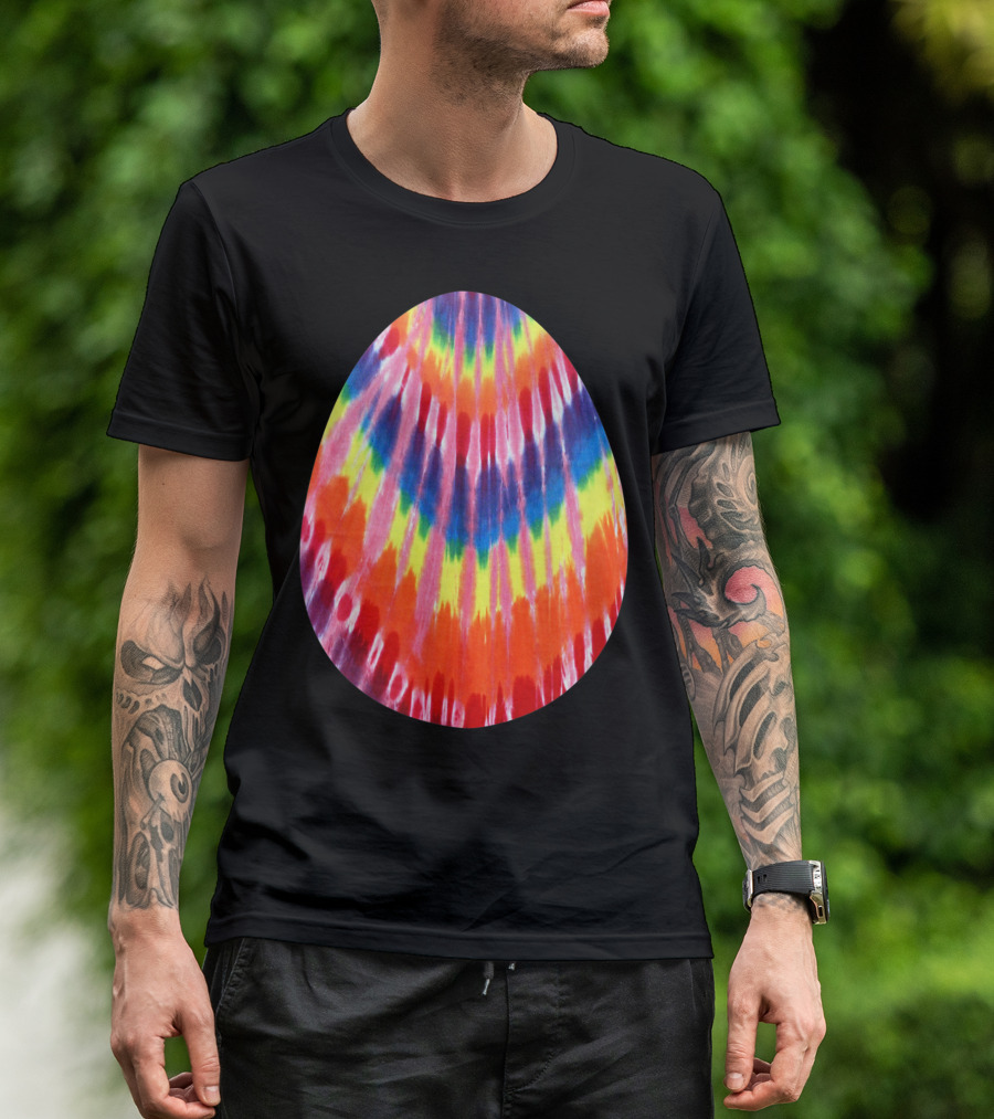 Hippie Easter Tie Dye Easter Egg Pattern Colorful Psychedelic T-Shirt
