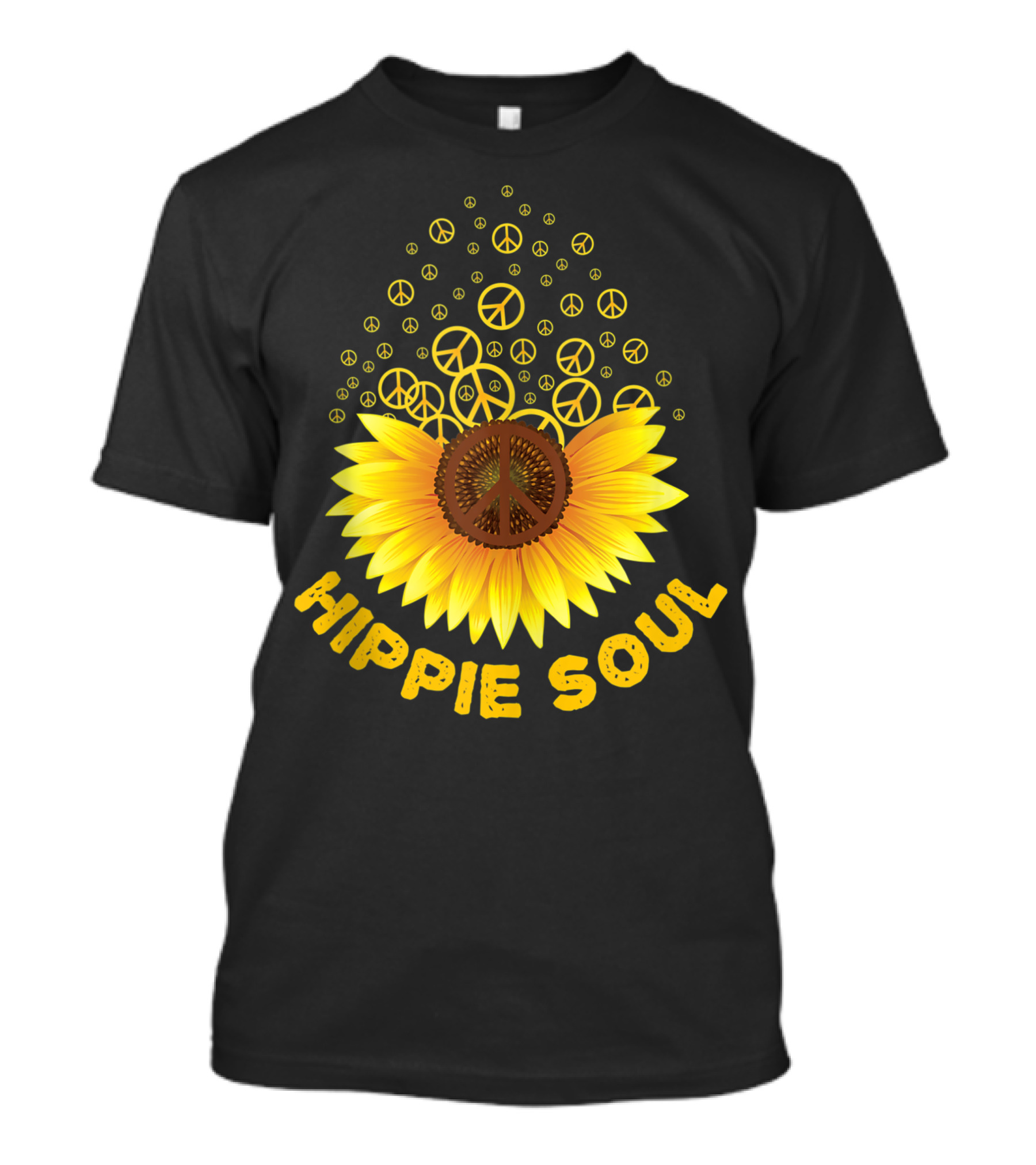 Hippie Soul Peace Sunflower Vintage Hippies Costume T-Shirt