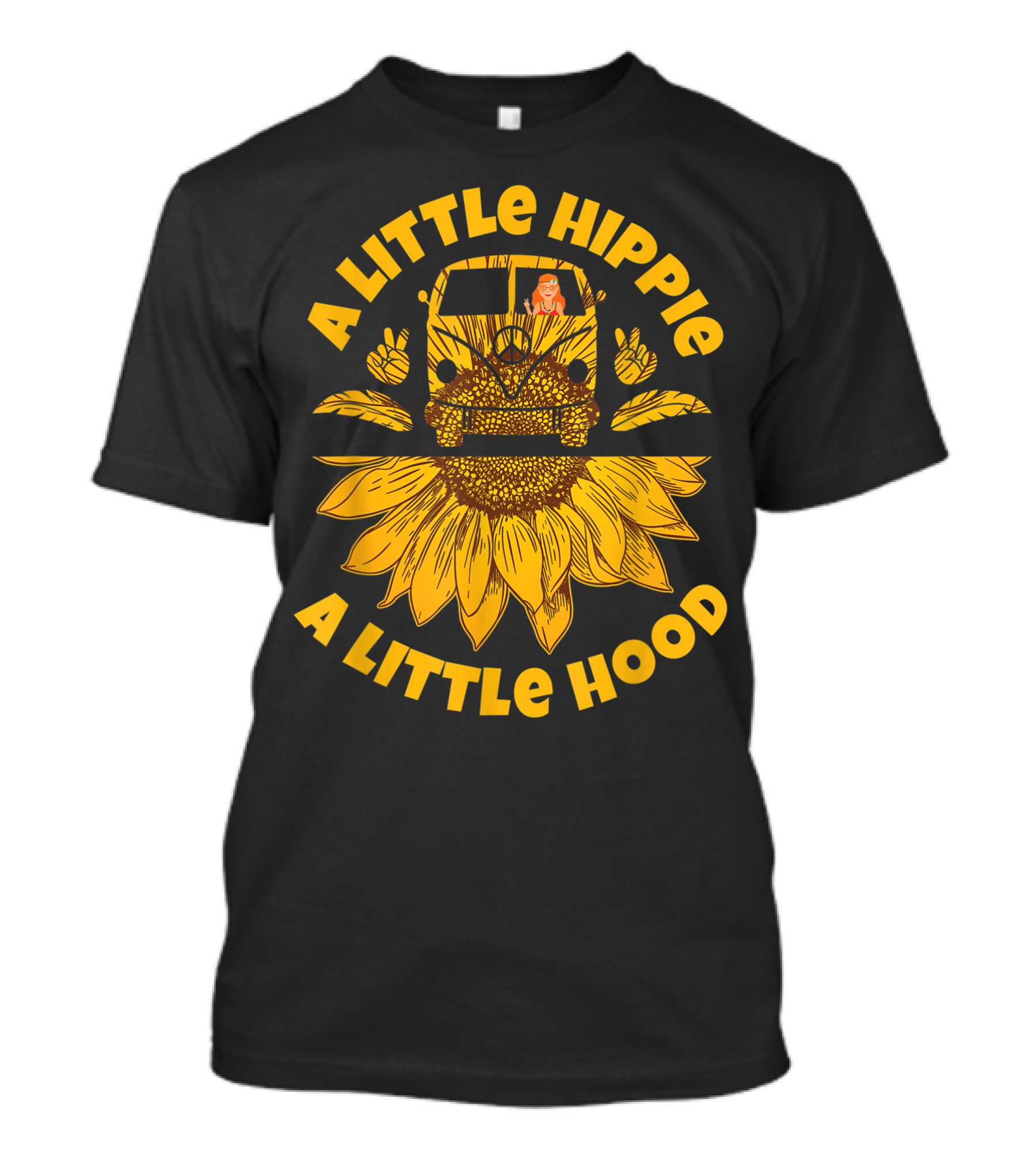 A Little Hippie A Little Hood Sunflower Peace Vintage Costume Hippy A1 T-Shirt