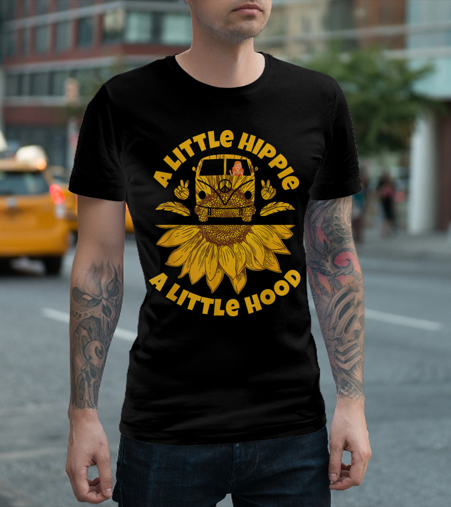 A Little Hippie A Little Hood Sunflower Peace Vintage Costume Hippy A1 T-Shirt