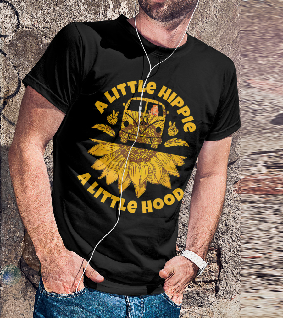 A Little Hippie A Little Hood Sunflower Peace Vintage Costume Hippy A1 T-Shirt