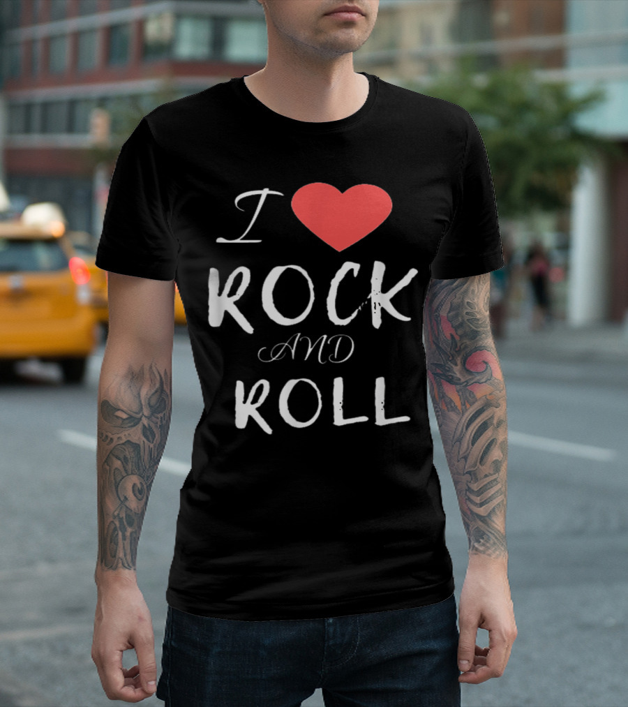 I Love Rock and Roll Music for Girls and Boys Rocker Fans T-Shirt