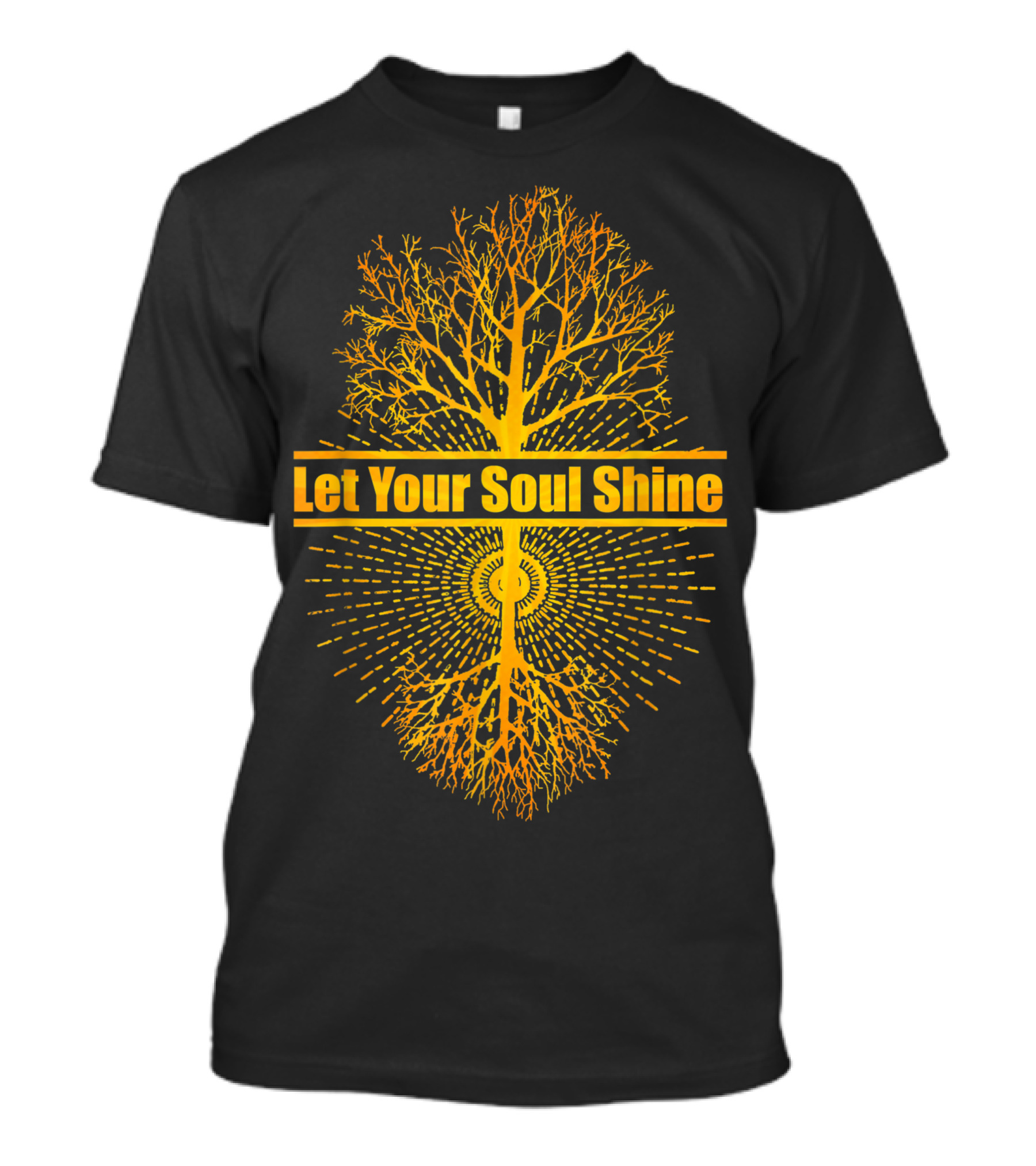 Let Your Soul Shine Radiant Tree Of Life Symmetry T-Shirt