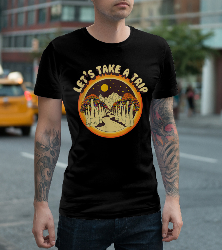 Let's Take a Trip Magic Mushroom Trippy T-Shirt