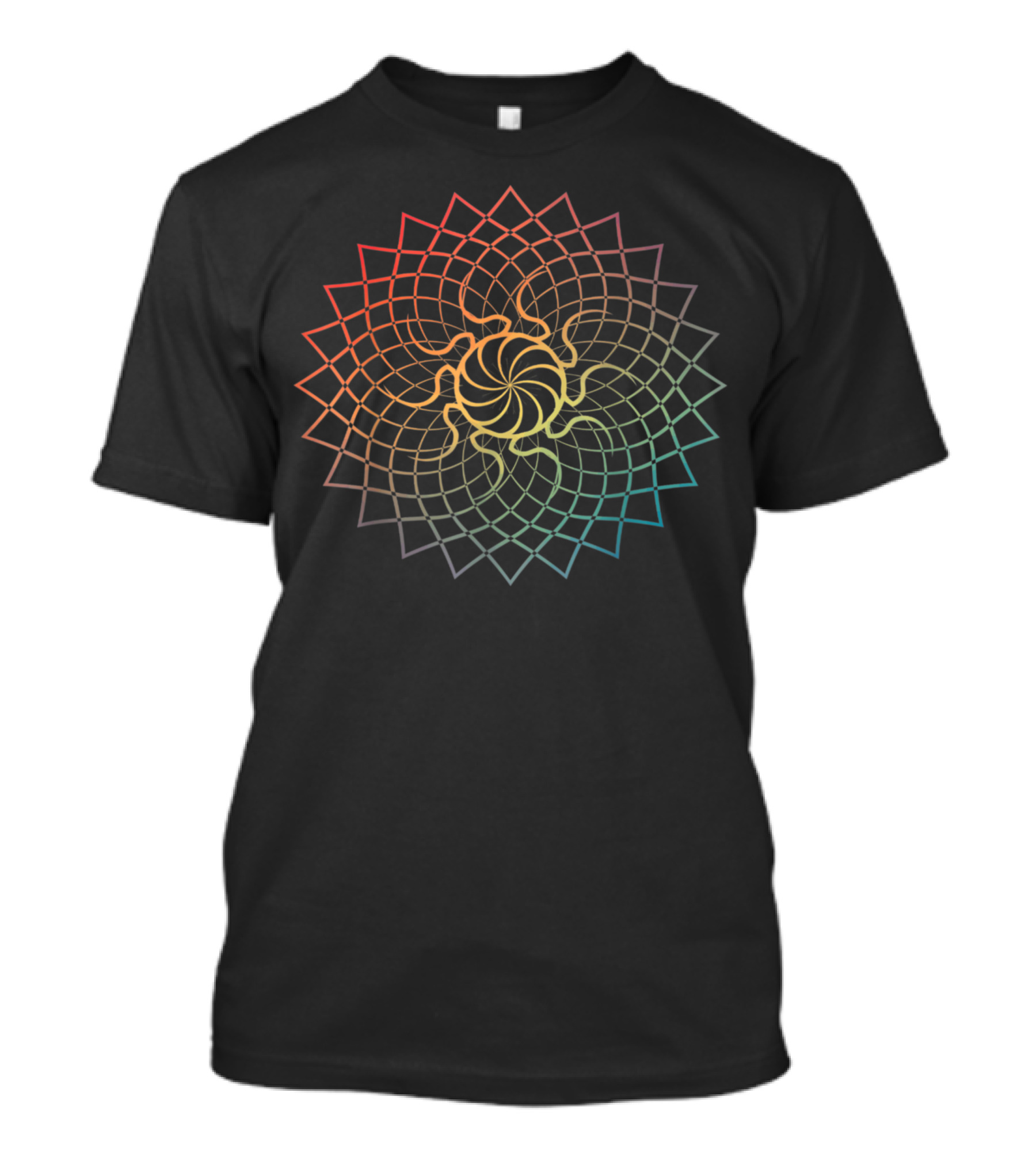 Mandala Sacred Geometry Fractal Yoga Mantra Good Vibe W7 T-Shirt