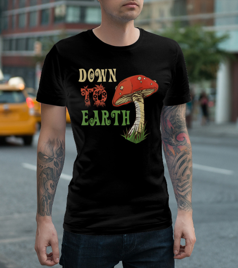 Down to Earth Mellow Mushrooms Acid LSD Hippy T-Shirt
