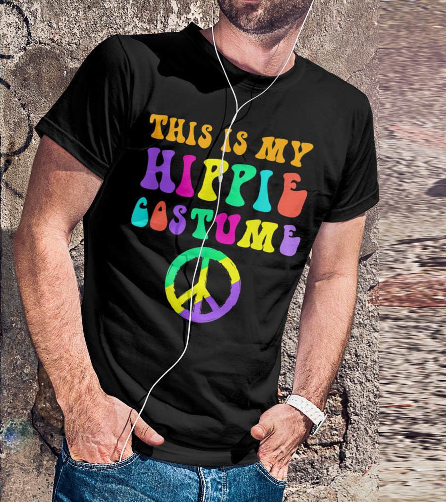 This Is My Hippie Costume Halloween Party Men Ny Peace T-Shirt