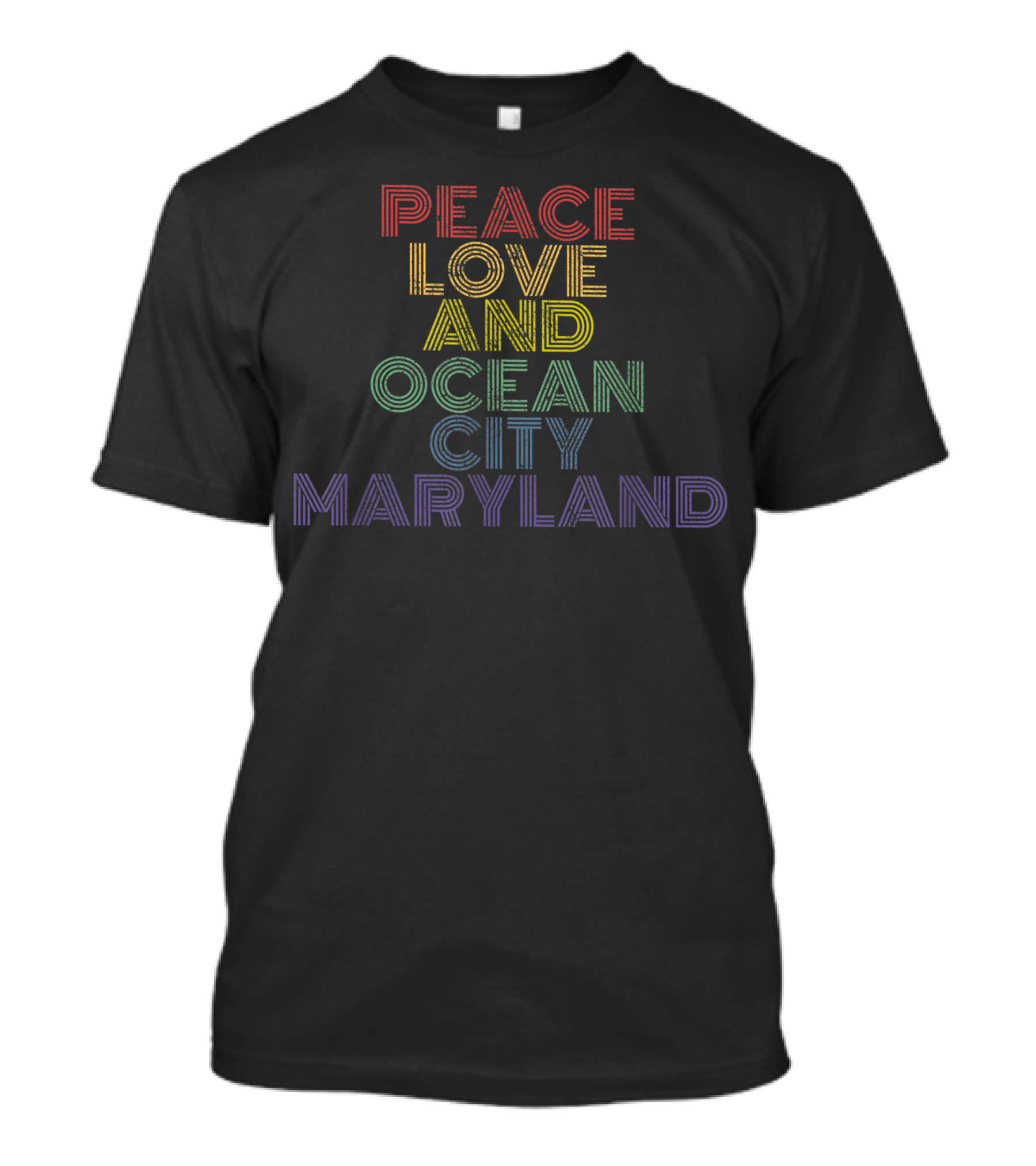 Peace Love And Ocean City Maryland T-Shirt
