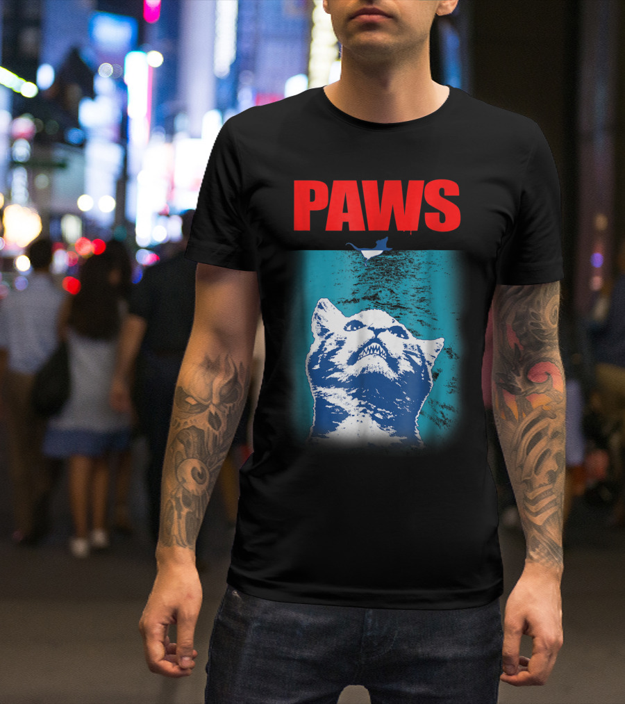 PAWS Cat Kitten Kitty Pet Lover Movie T-Shirt