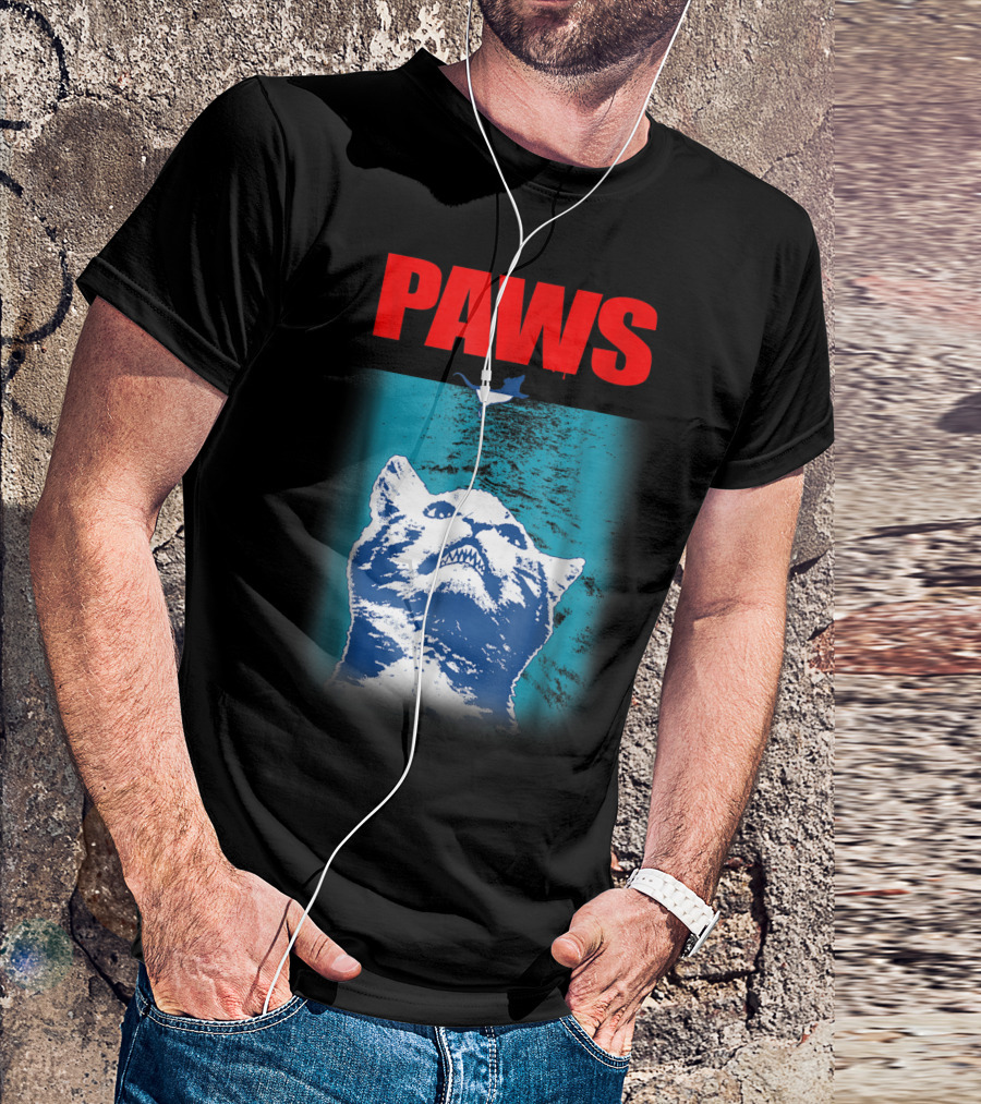 PAWS Cat Kitten Kitty Pet Lover Movie T-Shirt