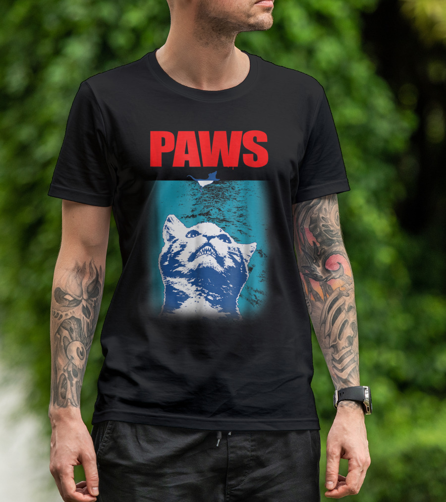 PAWS Cat Kitten Kitty Pet Lover Movie T-Shirt