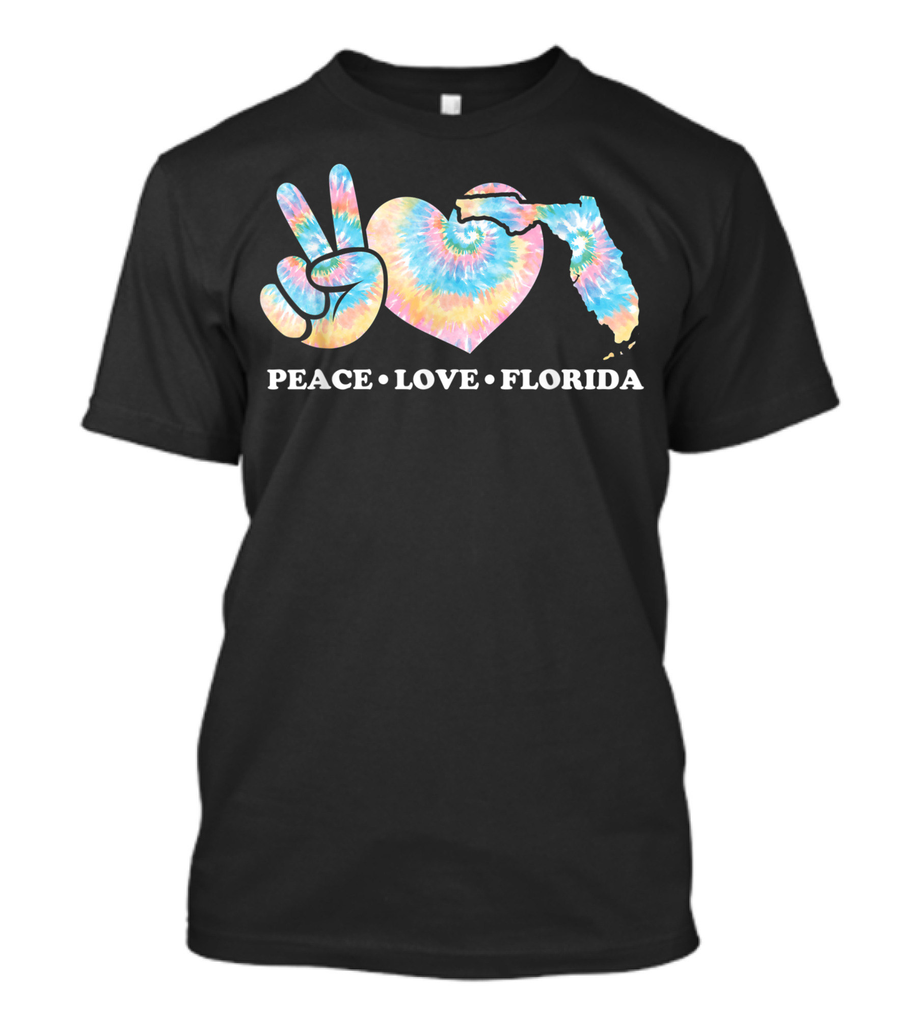 Peace Love Florida Tie-Dye T-Shirt