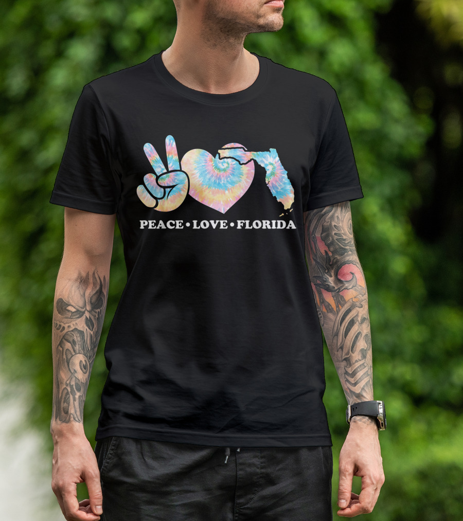 Peace Love Florida Tie-Dye T-Shirt
