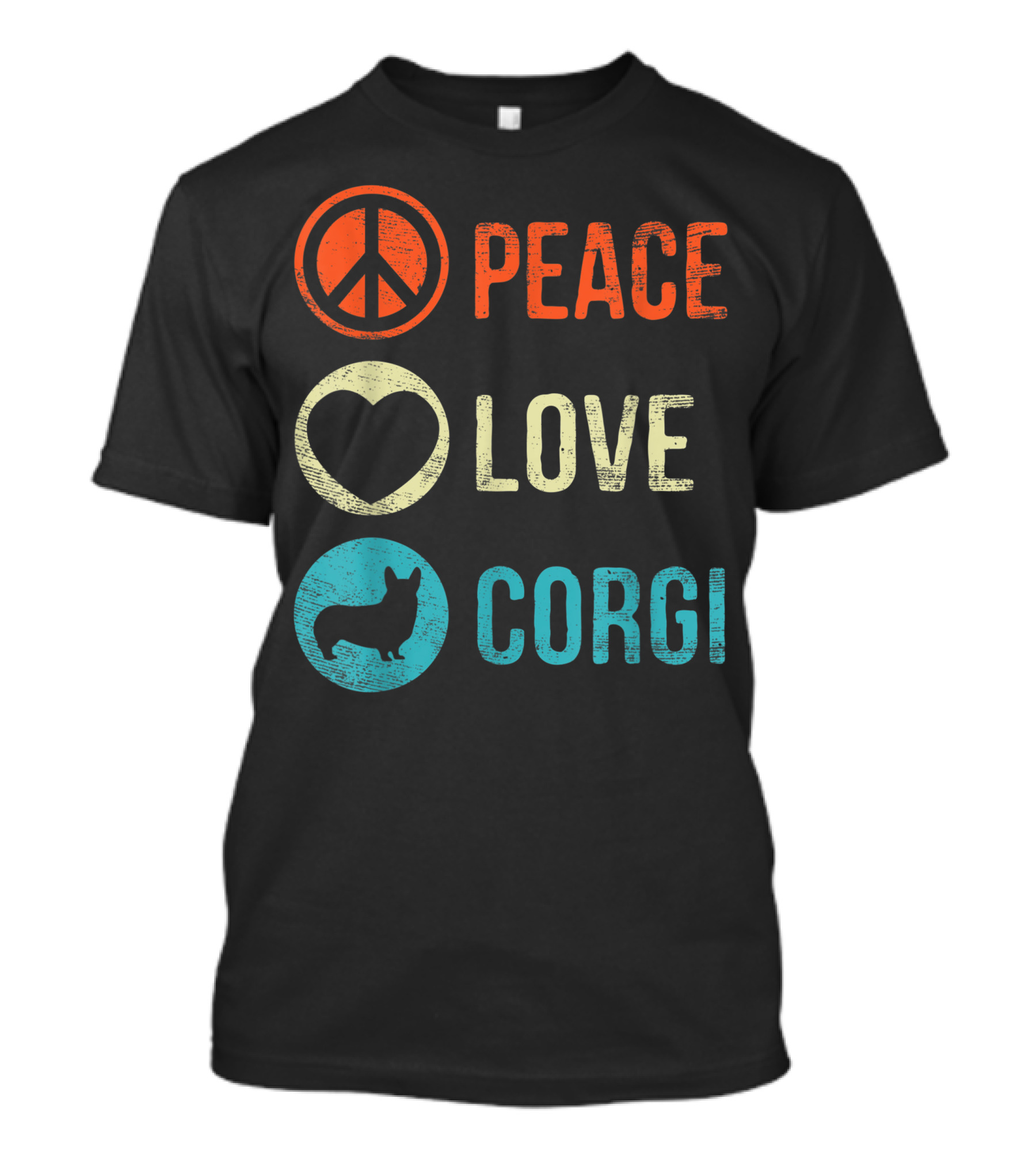 Peace Love Corgi Dog Lover Pet Owner Puppy T-Shirt