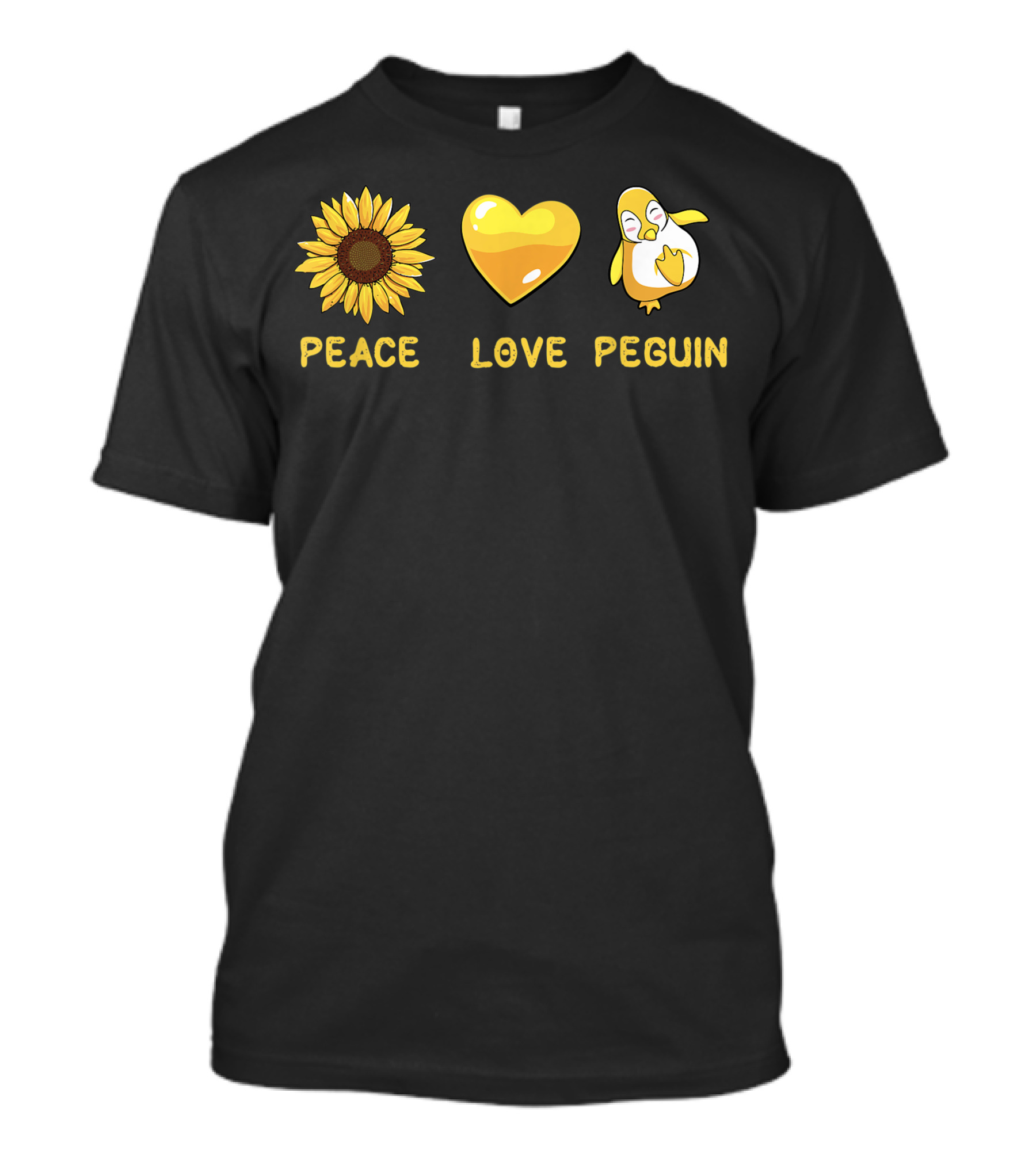 Peace Love Penguin Sunflower Passion T-Shirt