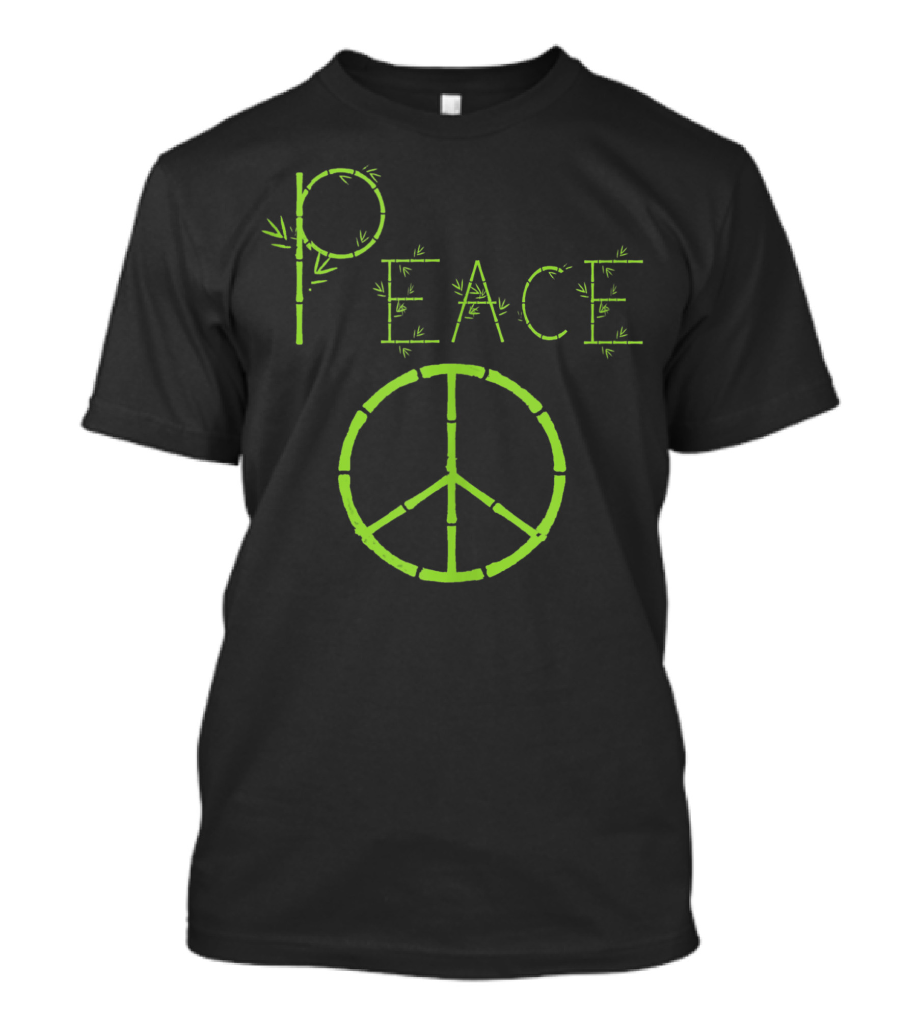 Peace Sign Bamboo Lettering T-Shirt