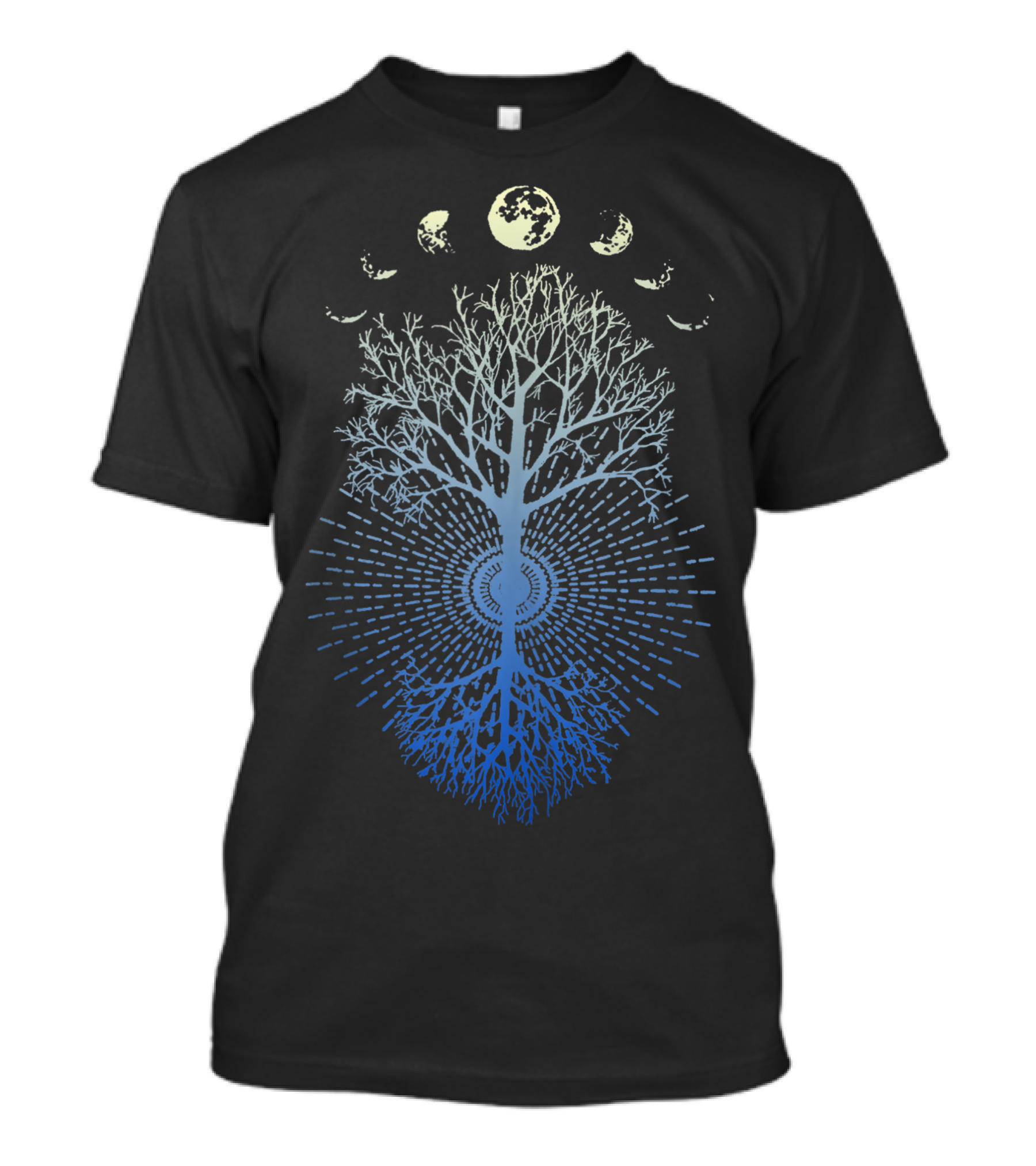Phases Of The Moon Tree Of Life Cosmic Roots And Branches T-Shirt
