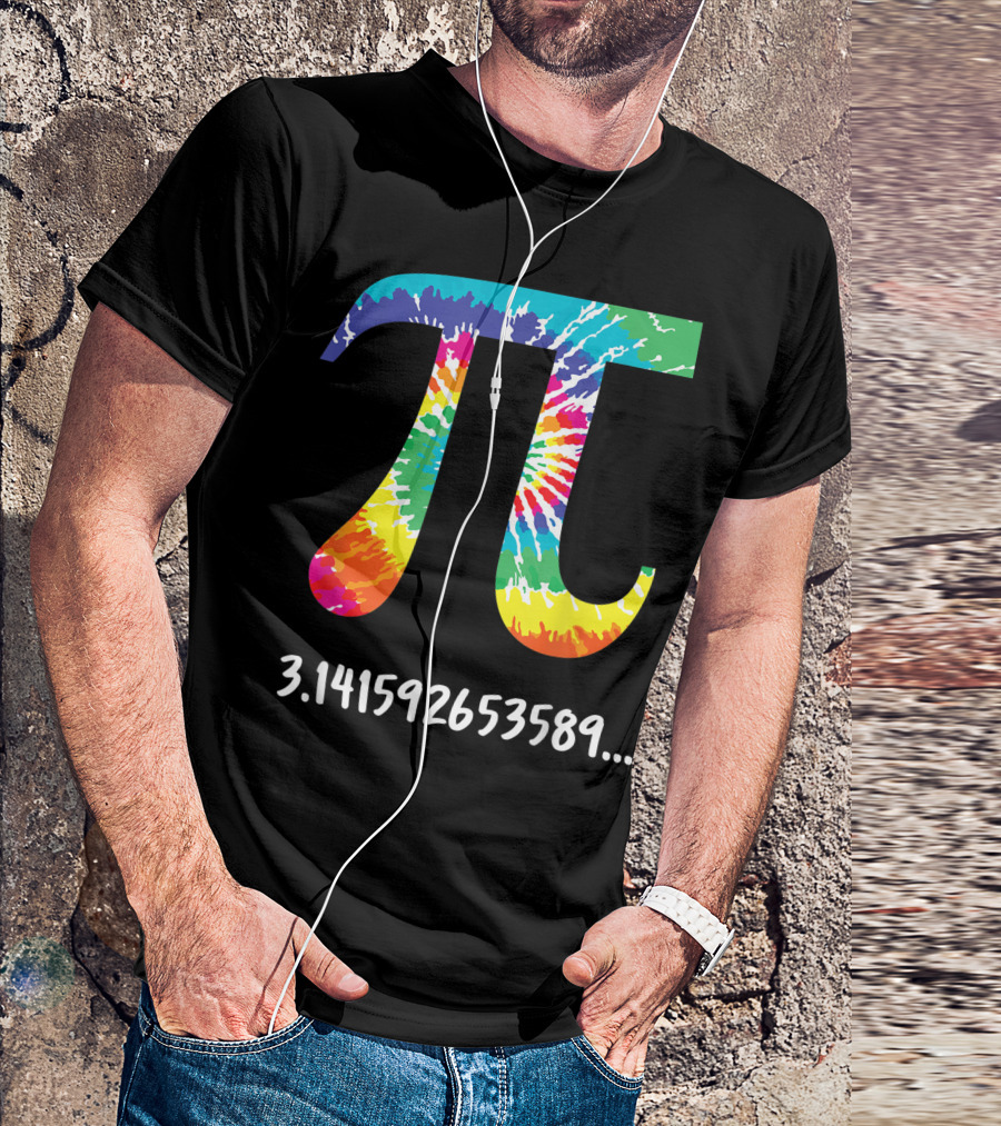 Pi Day Tie Dye 3.141592653589 For Math Teacher Physics Teacher T-Shirt