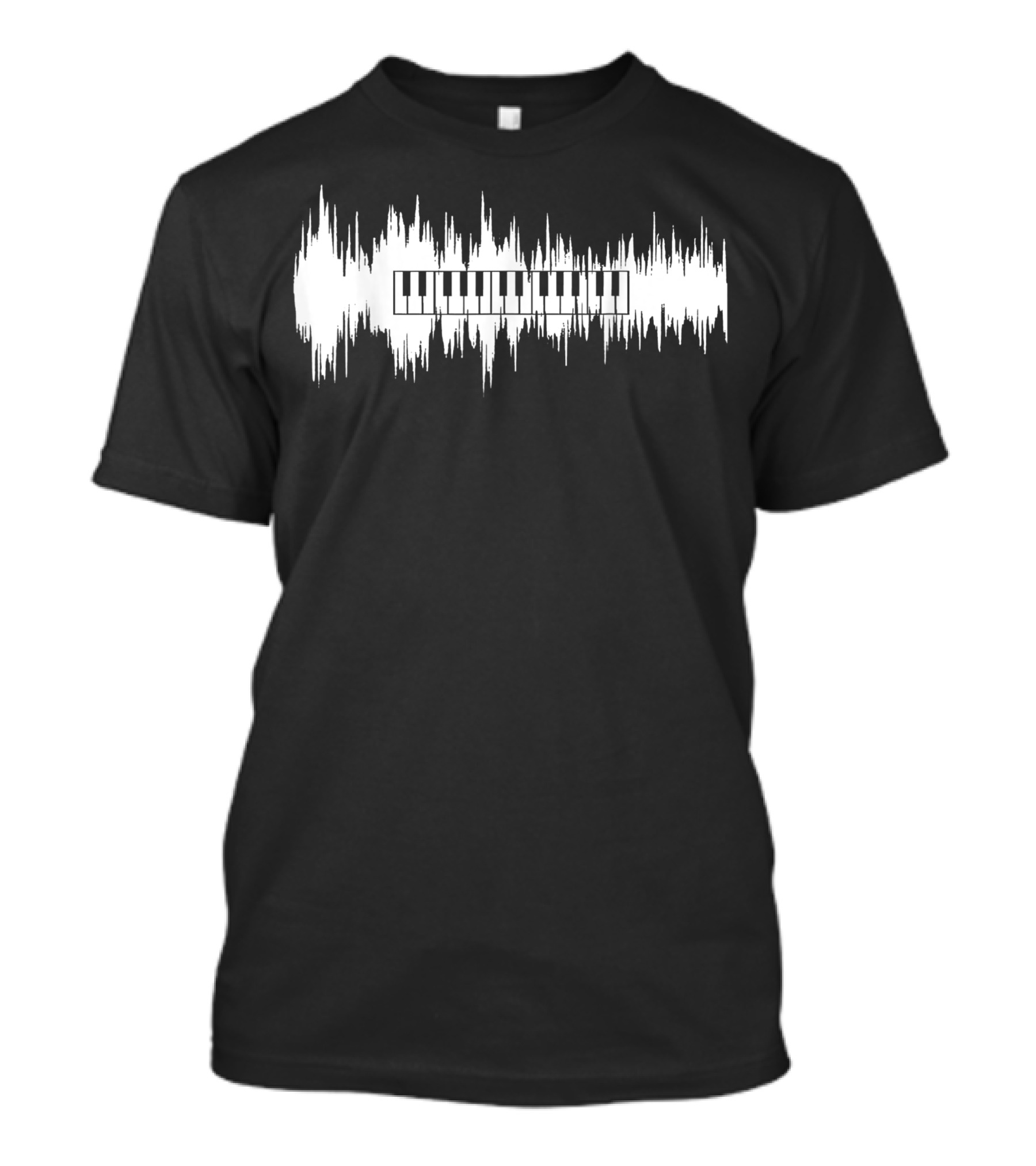 Piano Keys Sound Wave Keyboard Music Player T-Shirt
