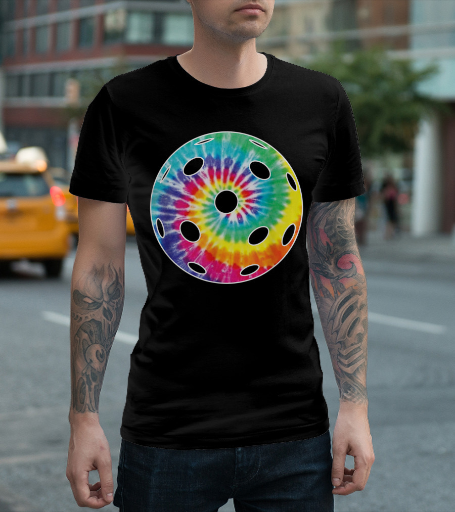 Pickleball Tie Dye Vintage Spiral Ball T-Shirt