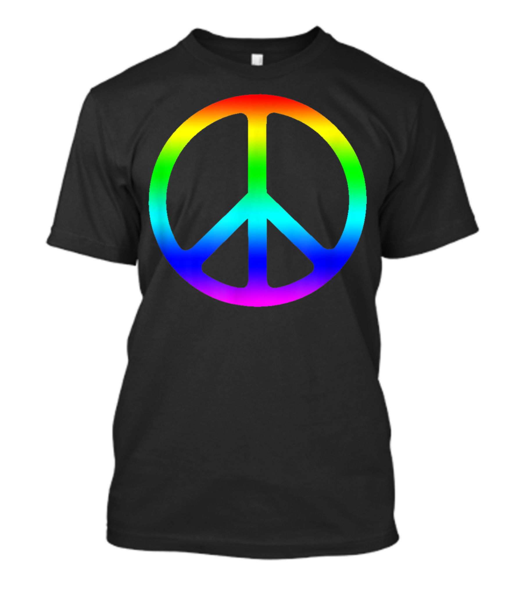 Rainbow Peace Sign Hippie Equality T-Shirt