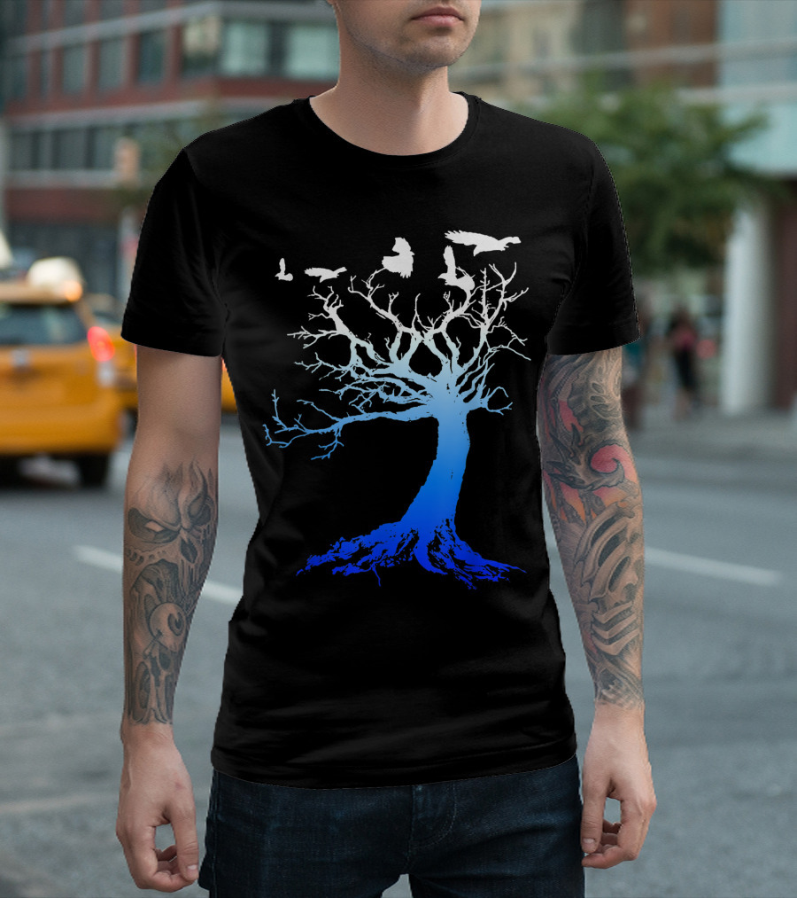 Raven Tree Of Life Gothic Artistic Vibe Ravens T-Shirt
