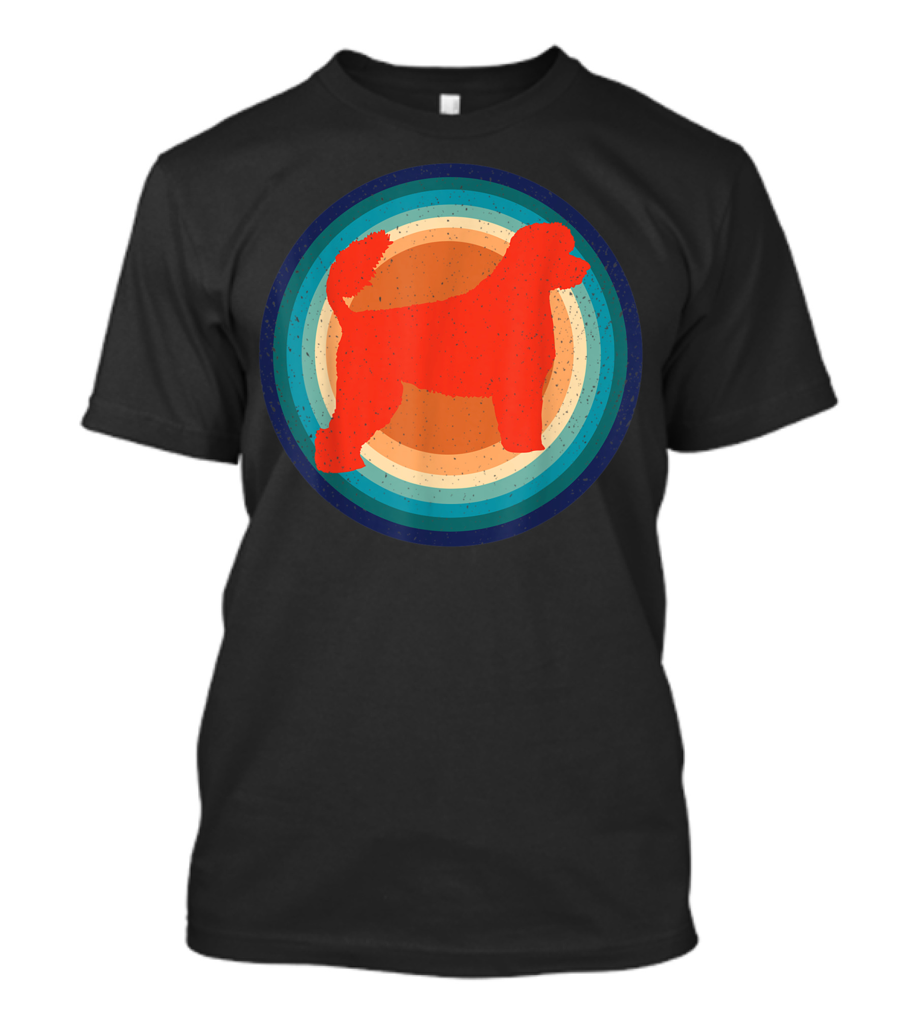 Retro Style Colorful Portuguese Water Dog T-Shirt