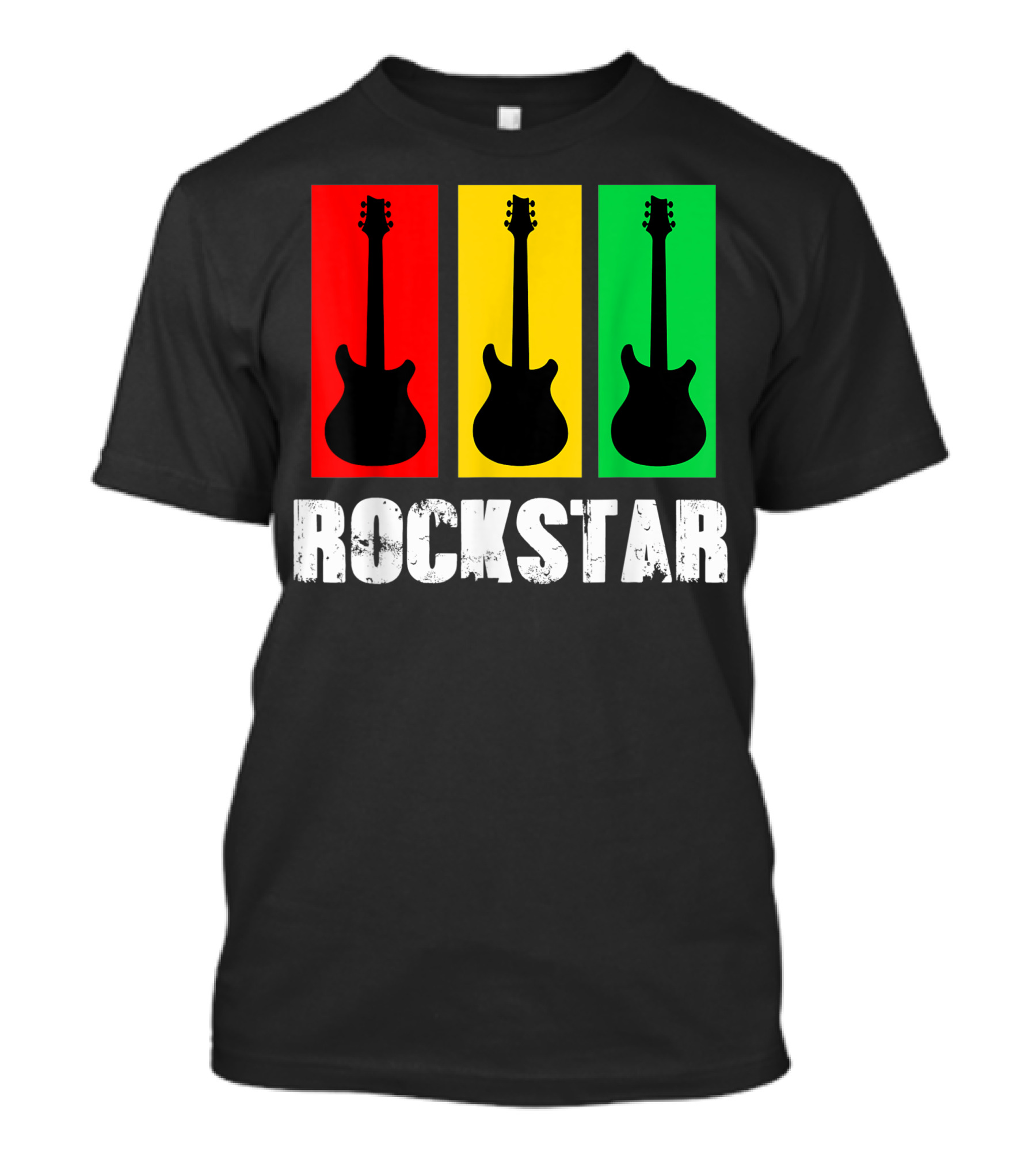 Rockstar Vintage Guitar Silhouette Trio T-Shirt