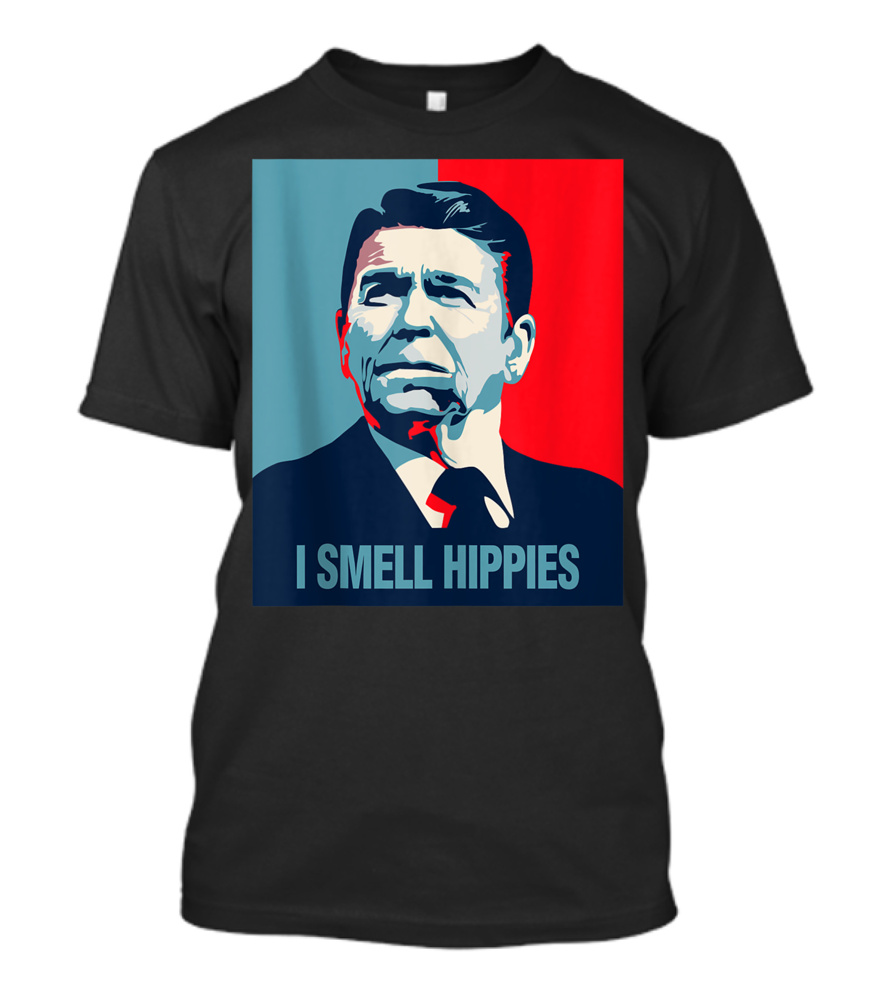 Ronald Reagan I Smell Hippies American President T-Shirt