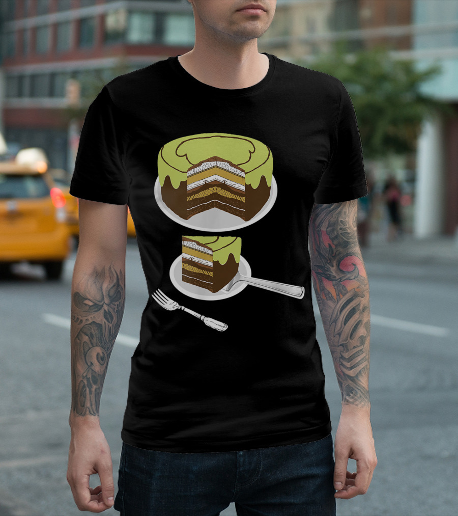 Earth Layers Cake Slice Science Teacher 8G T-Shirt