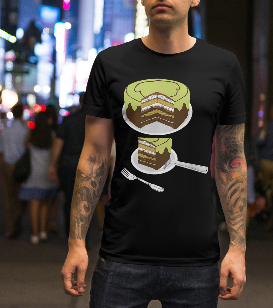 Earth Layers Cake Slice Science Teacher 8G T-Shirt