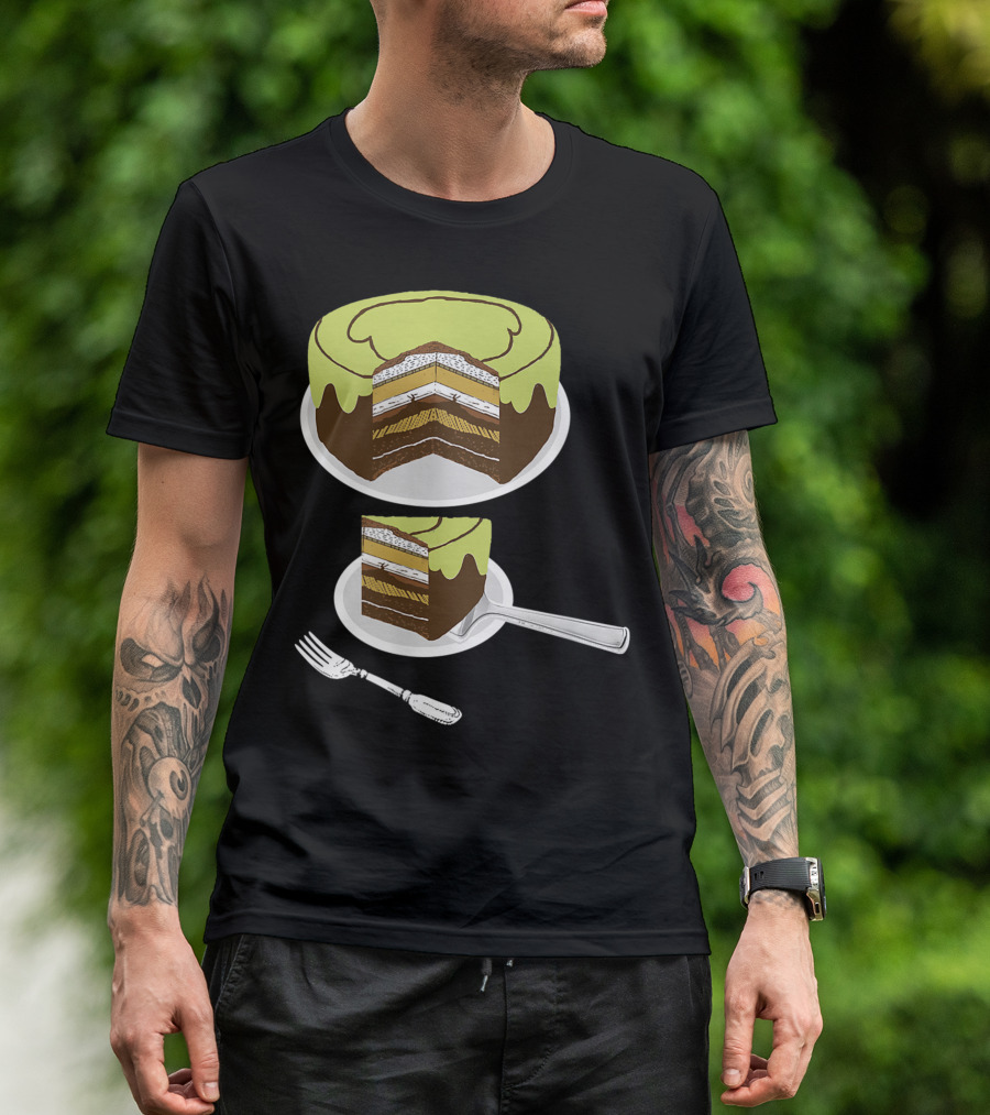 Earth Layers Cake Slice Science Teacher 8G T-Shirt