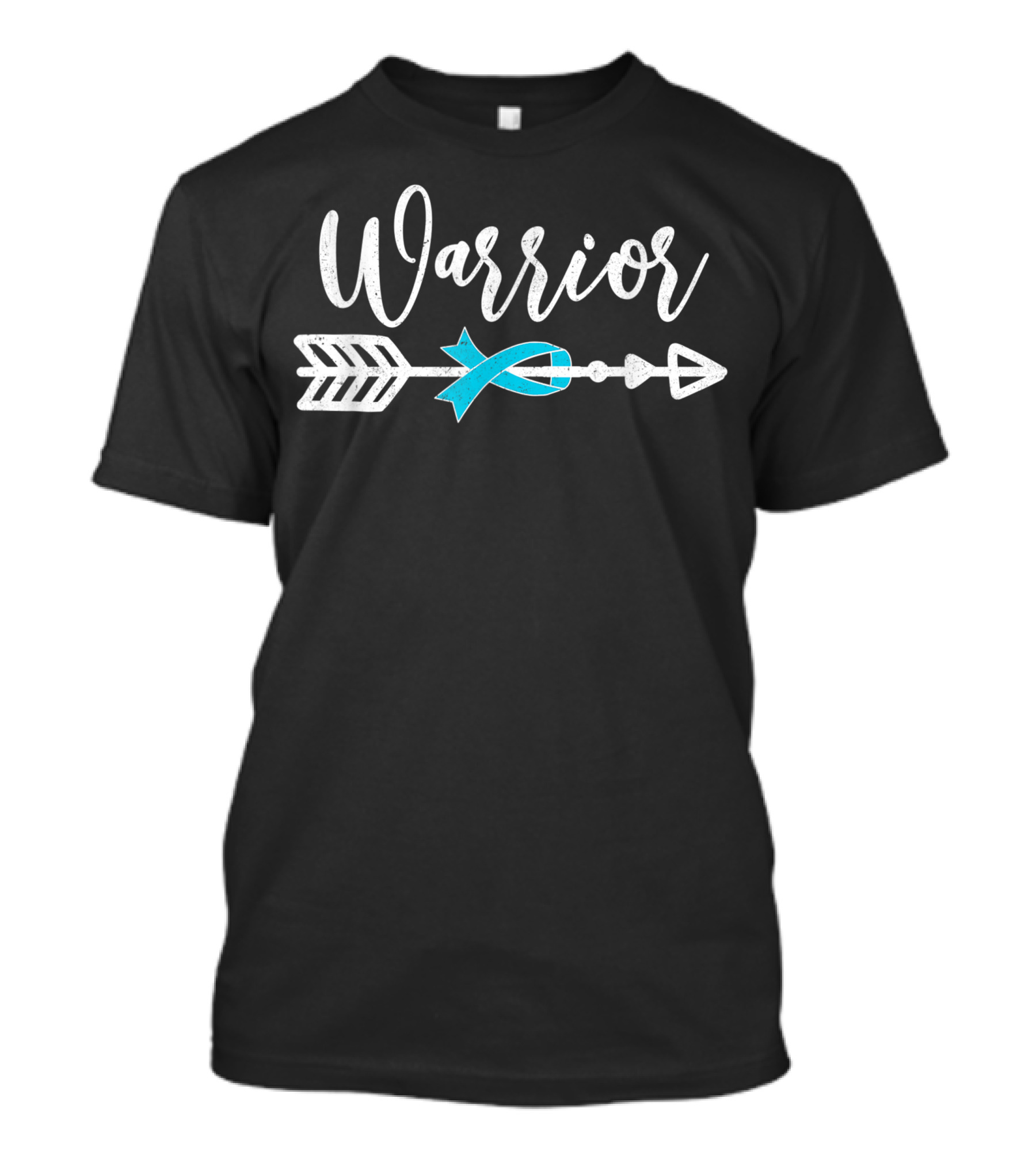 Warrior Arrow Blue Ribbon Scleroderma Awareness Support T-Shirt