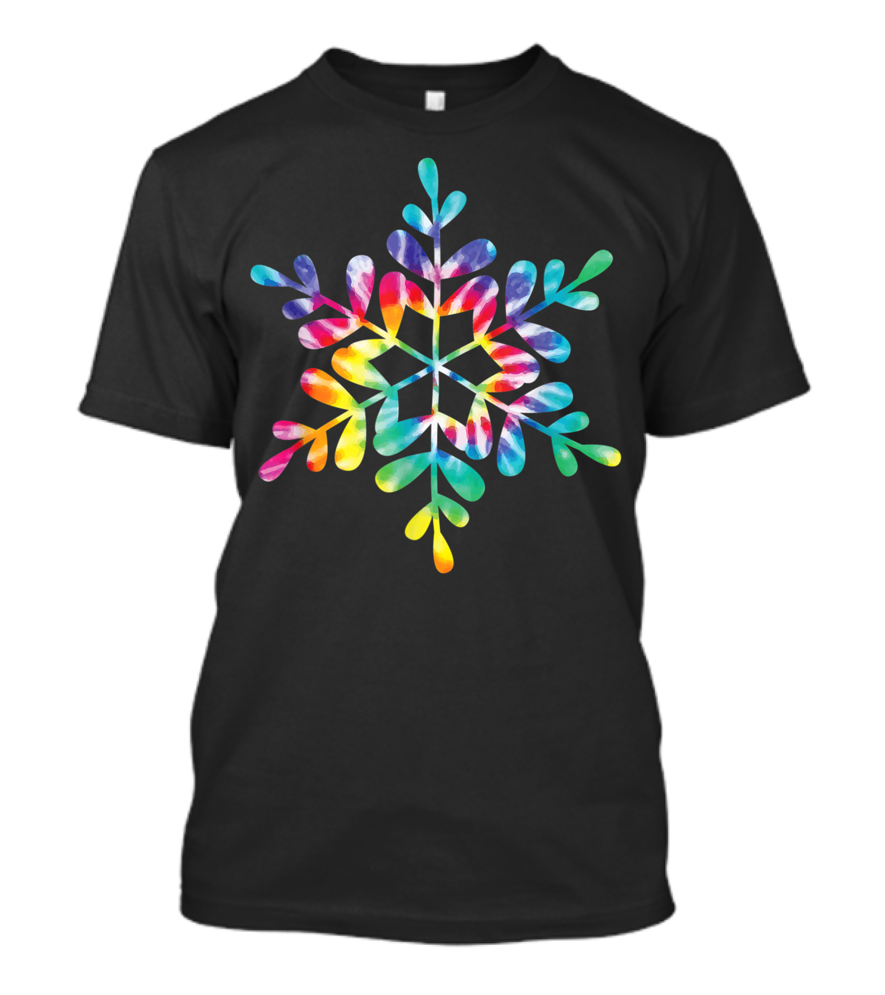 Snowflake Tie Dye Christmas Hippie Holiday Xmas Colorful Eo T-Shirt