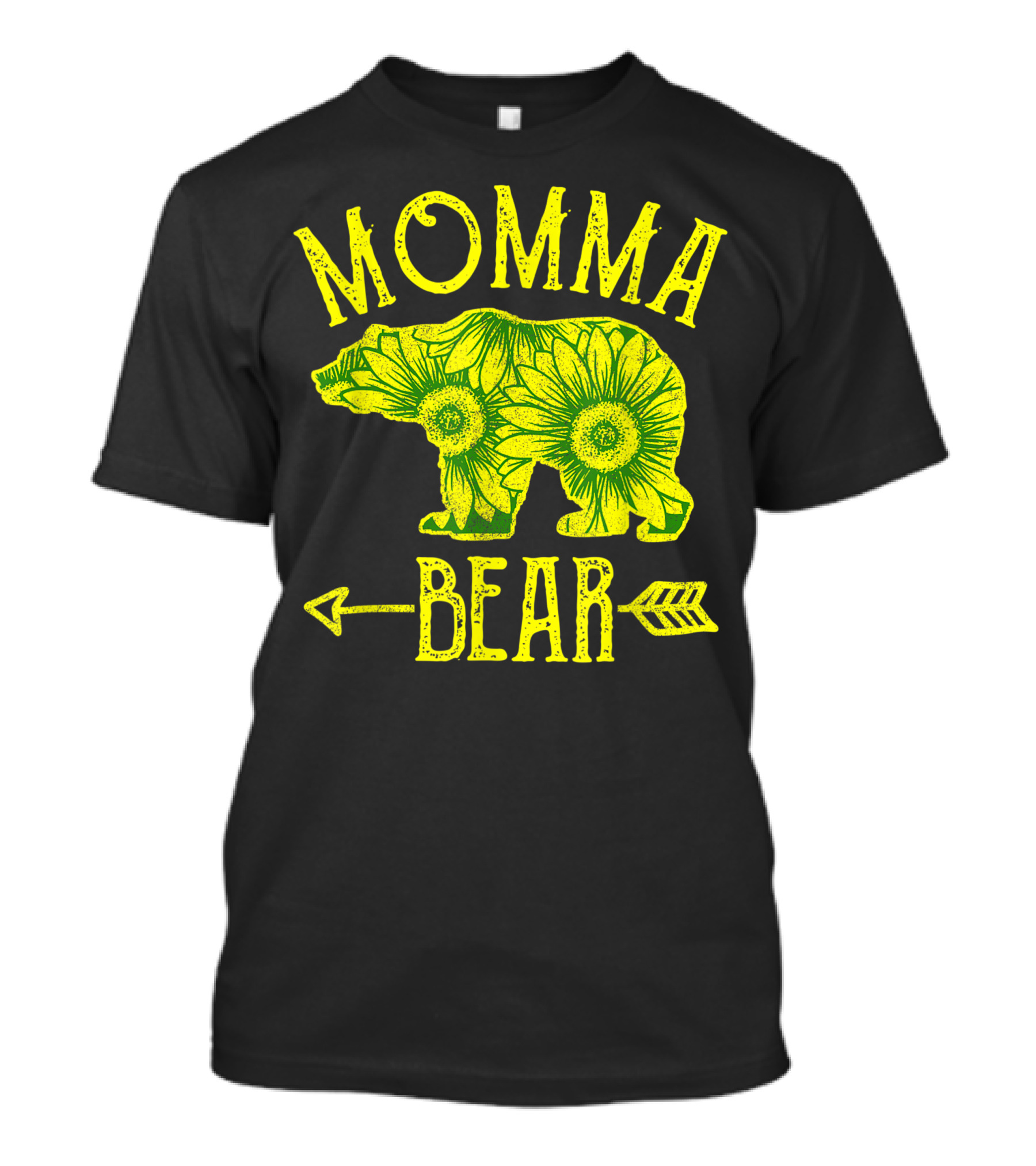 Sunflower Momma Bear Arrow Floral T-Shirt