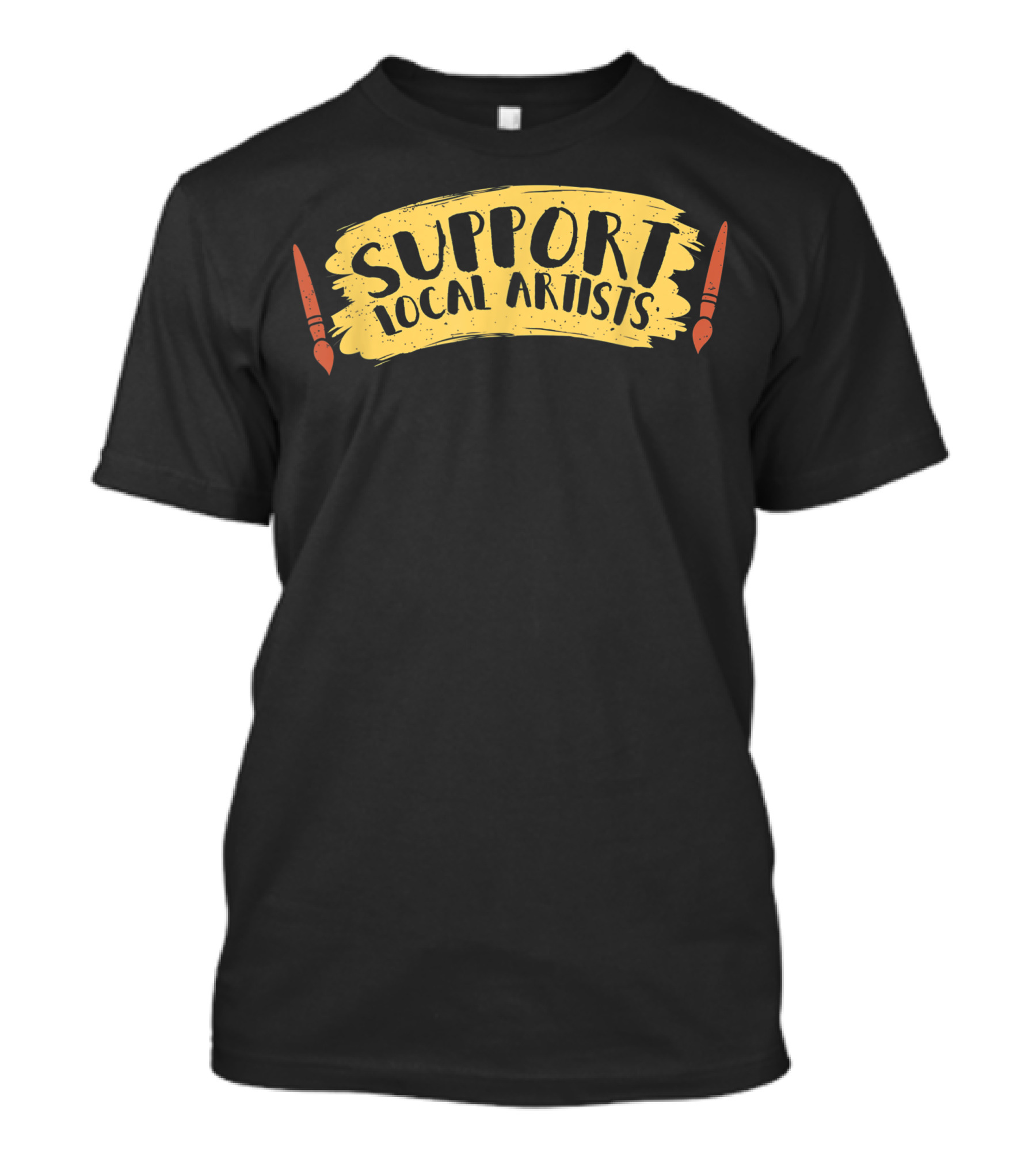Support Local Artists Paintbrush T-Shirt