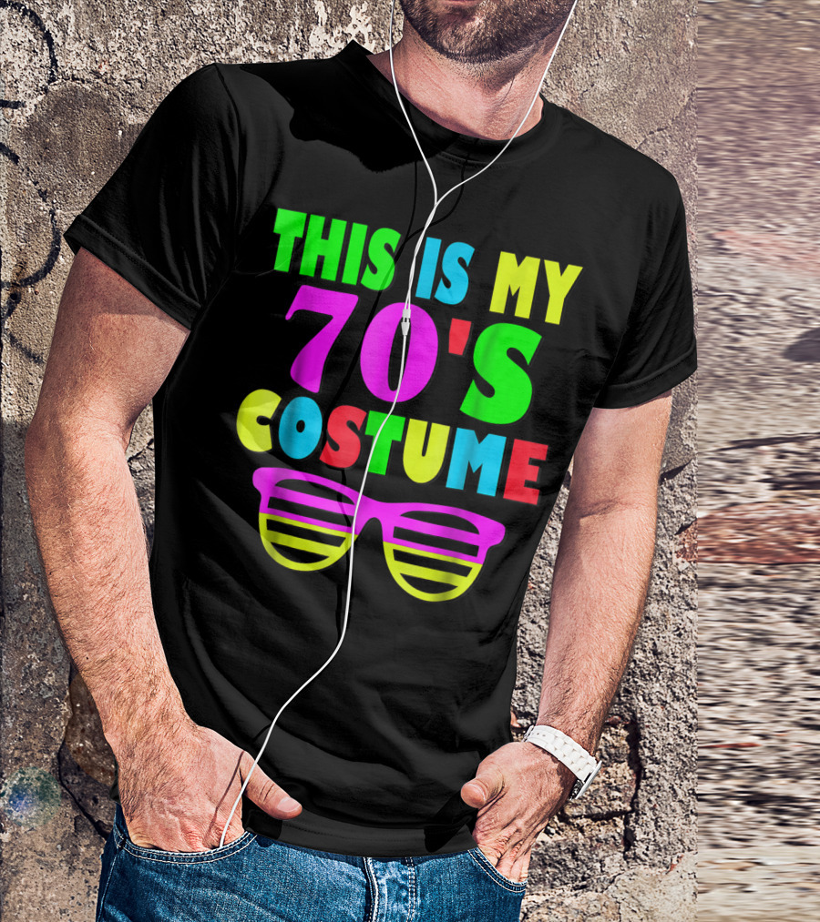 This Is My 70's Costume Colorful Retro Glasses Design 60s 70s Party T-Shirt