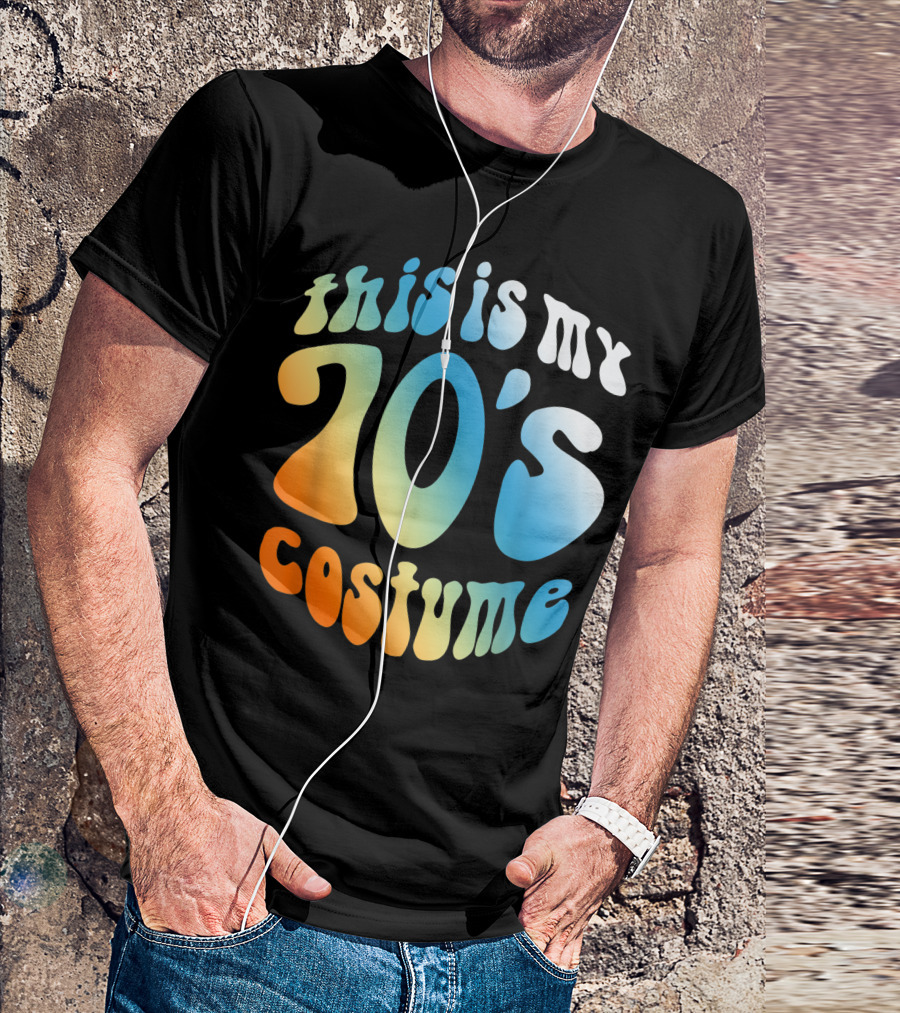 This Is My 70s Costume Vintage 1970s Style Retro Psychedelic Text T-Shirt