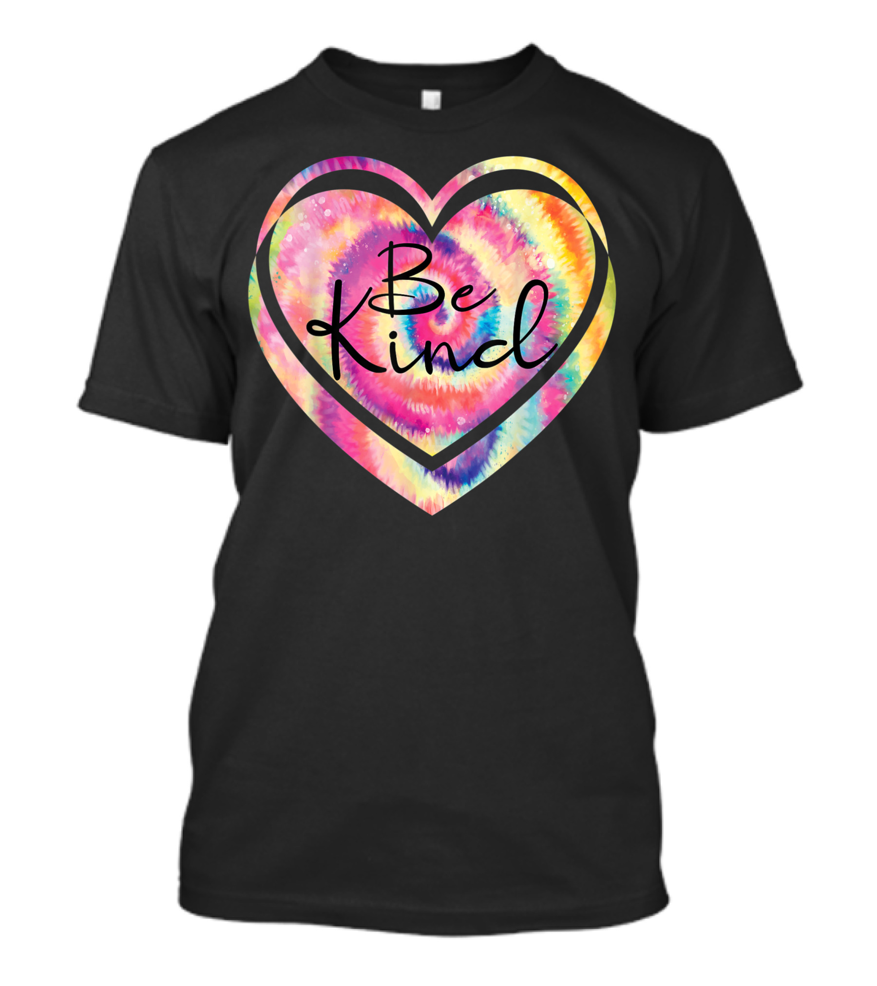 Tie Dye Be Kind Heart Hippie Kindness Inspirational T-Shirt