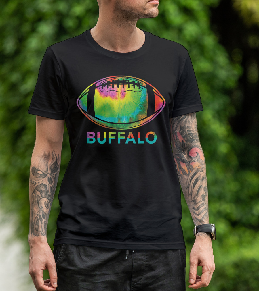 Buffalo Tie Dye Football T-Shirt