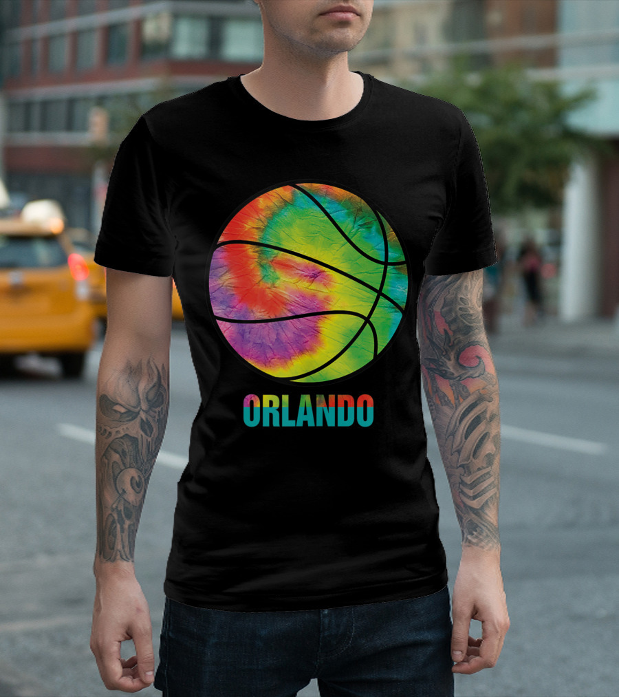 Orlando Tie Dye Basketball Vintage Classic Old Jersey T-Shirt