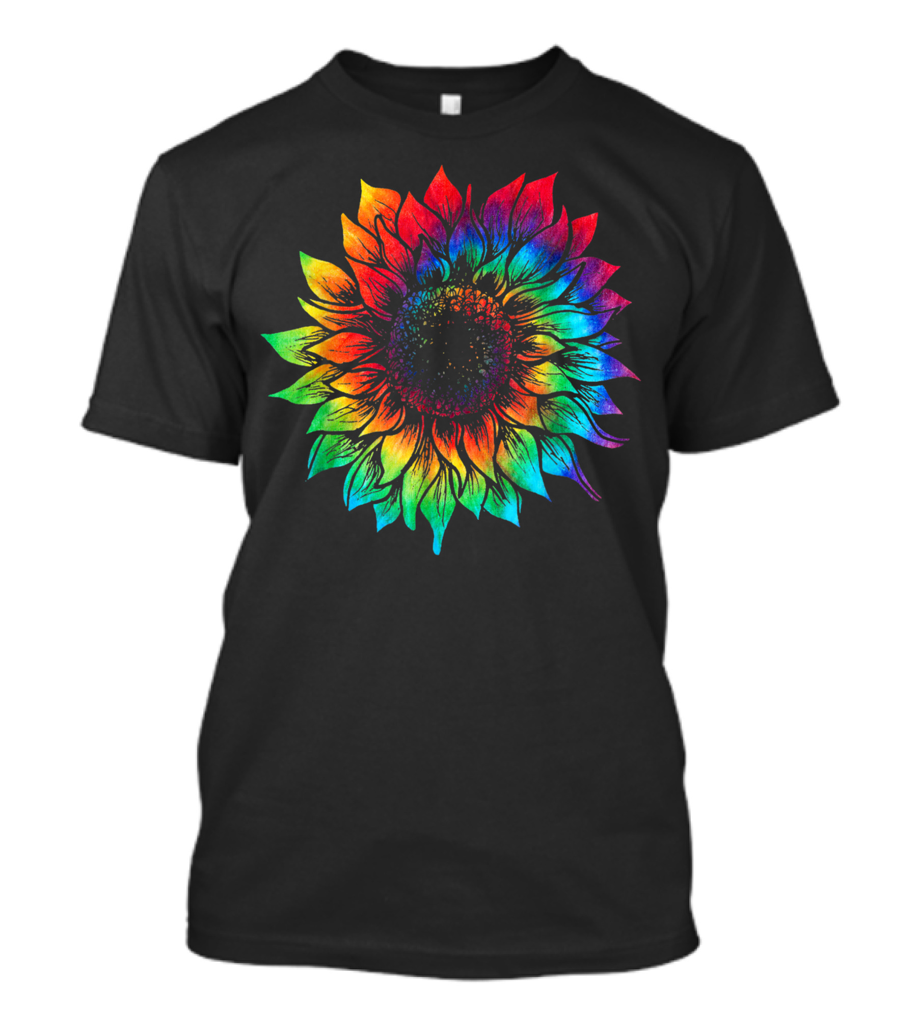 Tie Dye Colorful Sunflower Hippie Sunflower T-Shirt